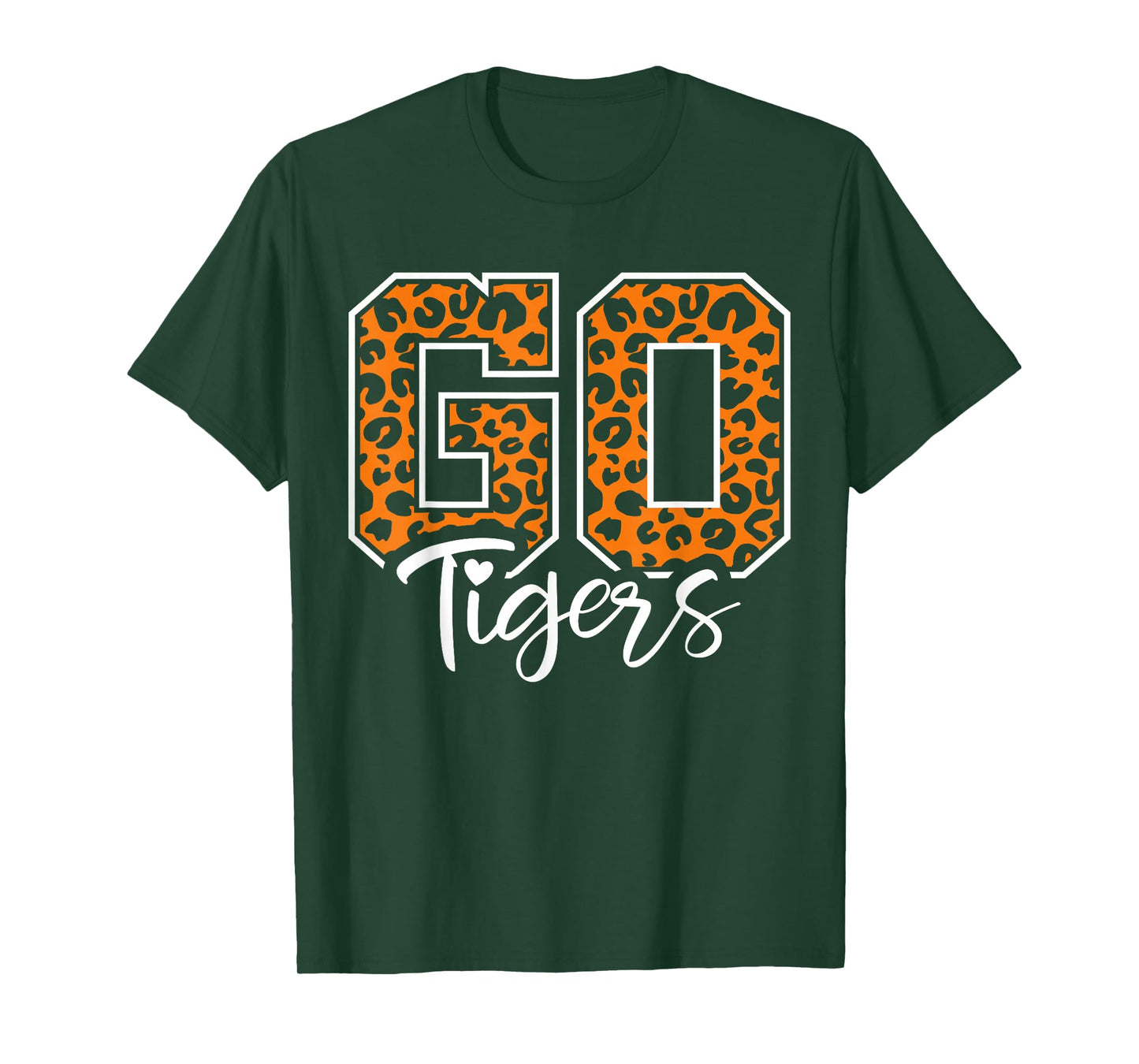 Tigers School Sports Fan Team Spirit Mascot Cute Heart T-Shirt