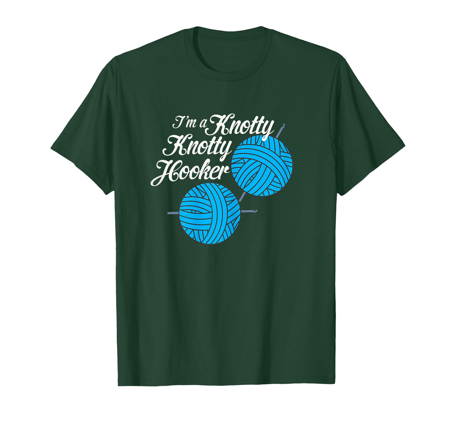 Womens I'm A Knotty Knotty Hooker Knitting Needlework Lover T-Shirt
