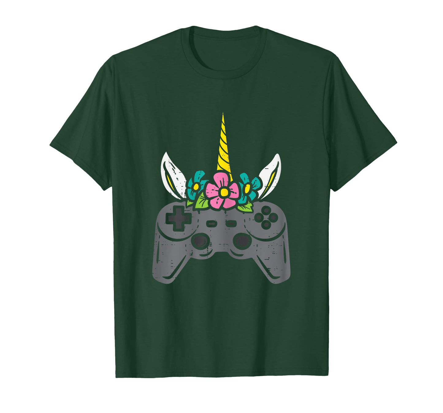 Gamer Controller Unicorn Head Girls Kids Toddler Youth Women T-Shirt
