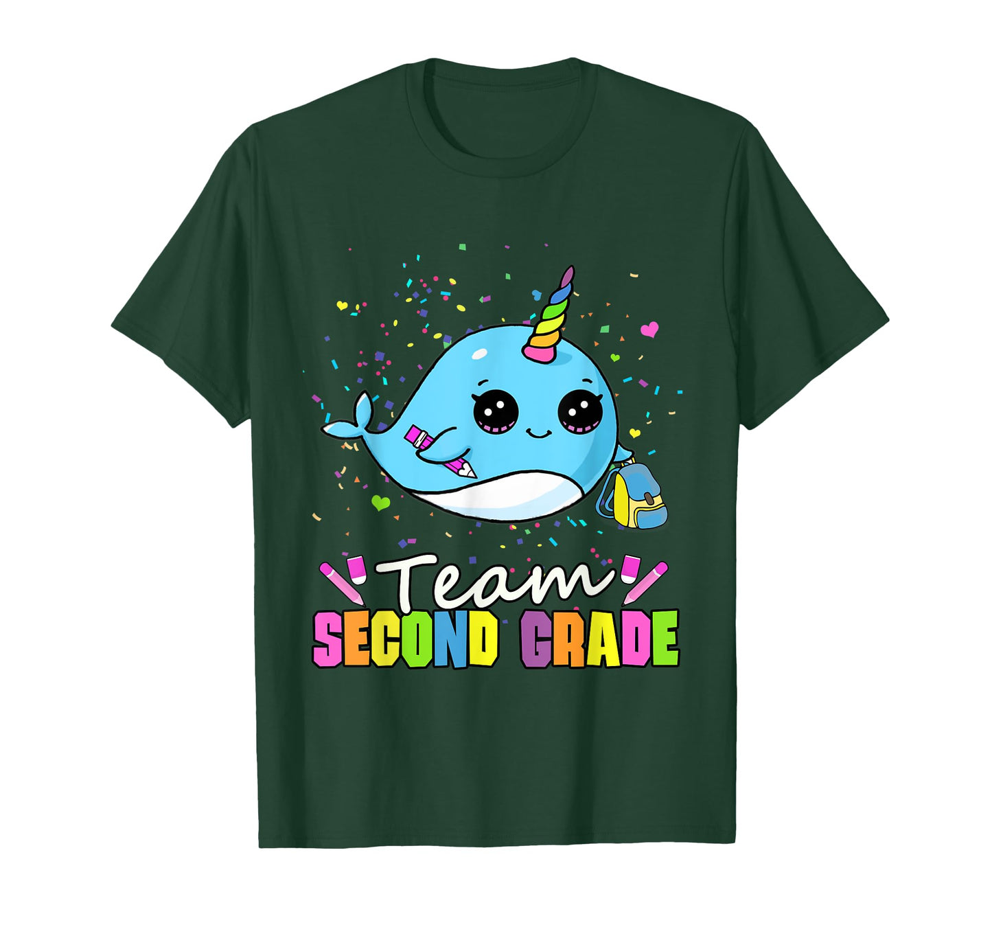 Team Second Grade Narwhal Team 2nd Grade T-Shirt