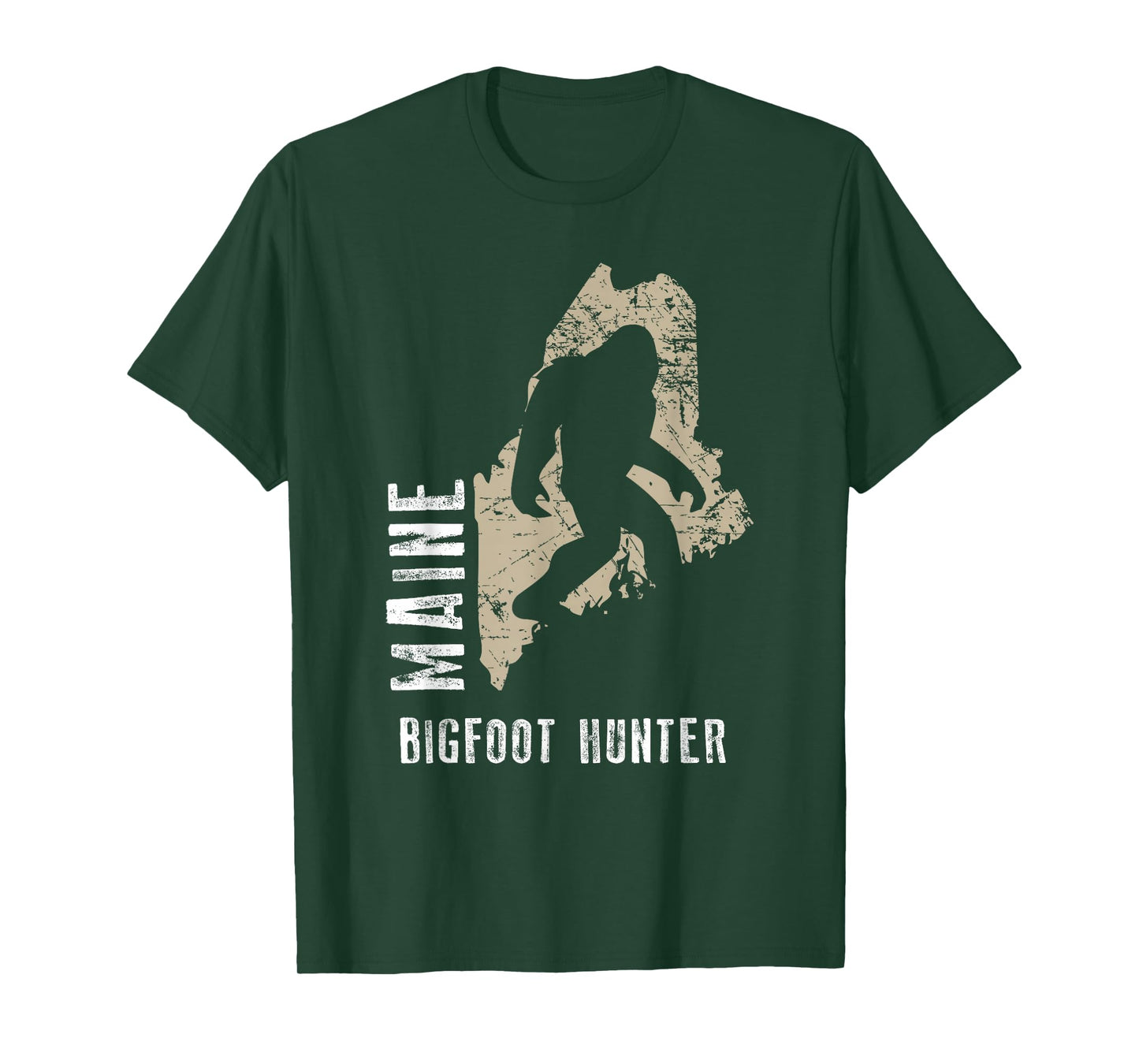Maine Bigfoot Hunter Shirt, Funny Sasquatch Gift T-Shirt