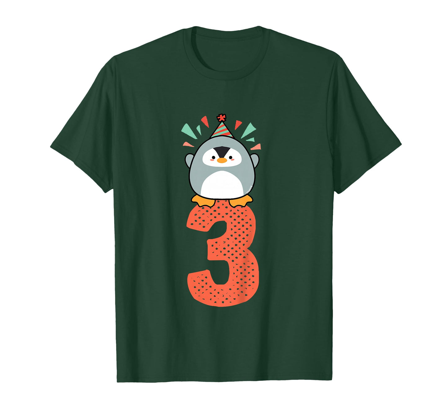 3rd Birthday Gift Idea Toddler Penguin 3 Years T-Shirt