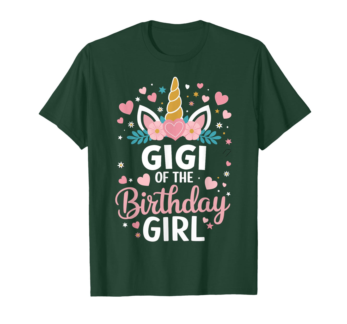 Gigi Of The Birthday Girl Unicorn Grandma 1st Bday T-Shirt