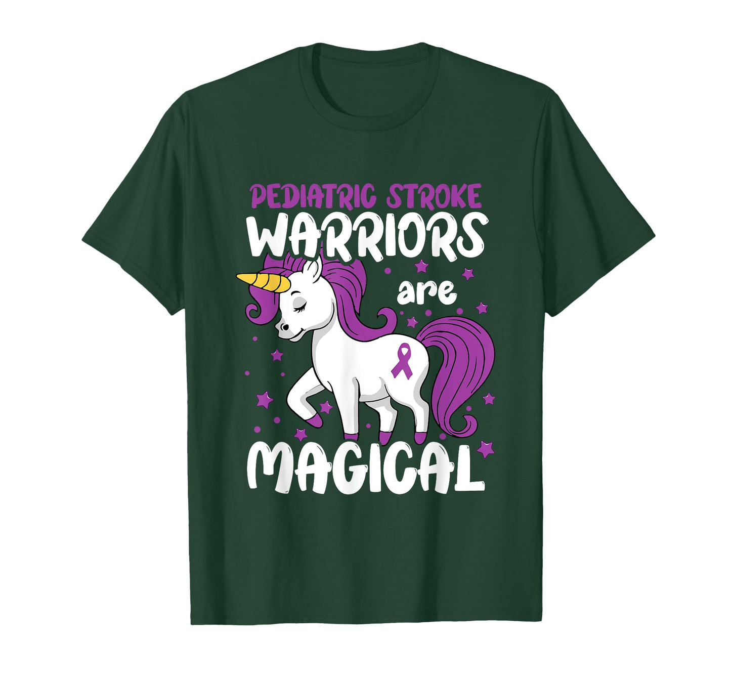 Pediatric Stroke Survivor Purple Pediatric Stroke Awareness T-Shirt