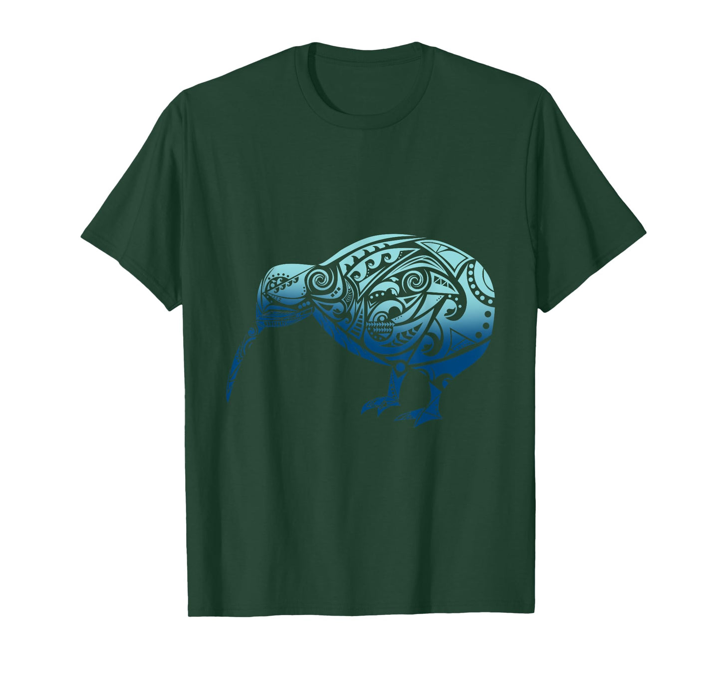 Polynesia Maori Kiwi Bird Ocean Blue New Zealand Souvenir T-Shirt
