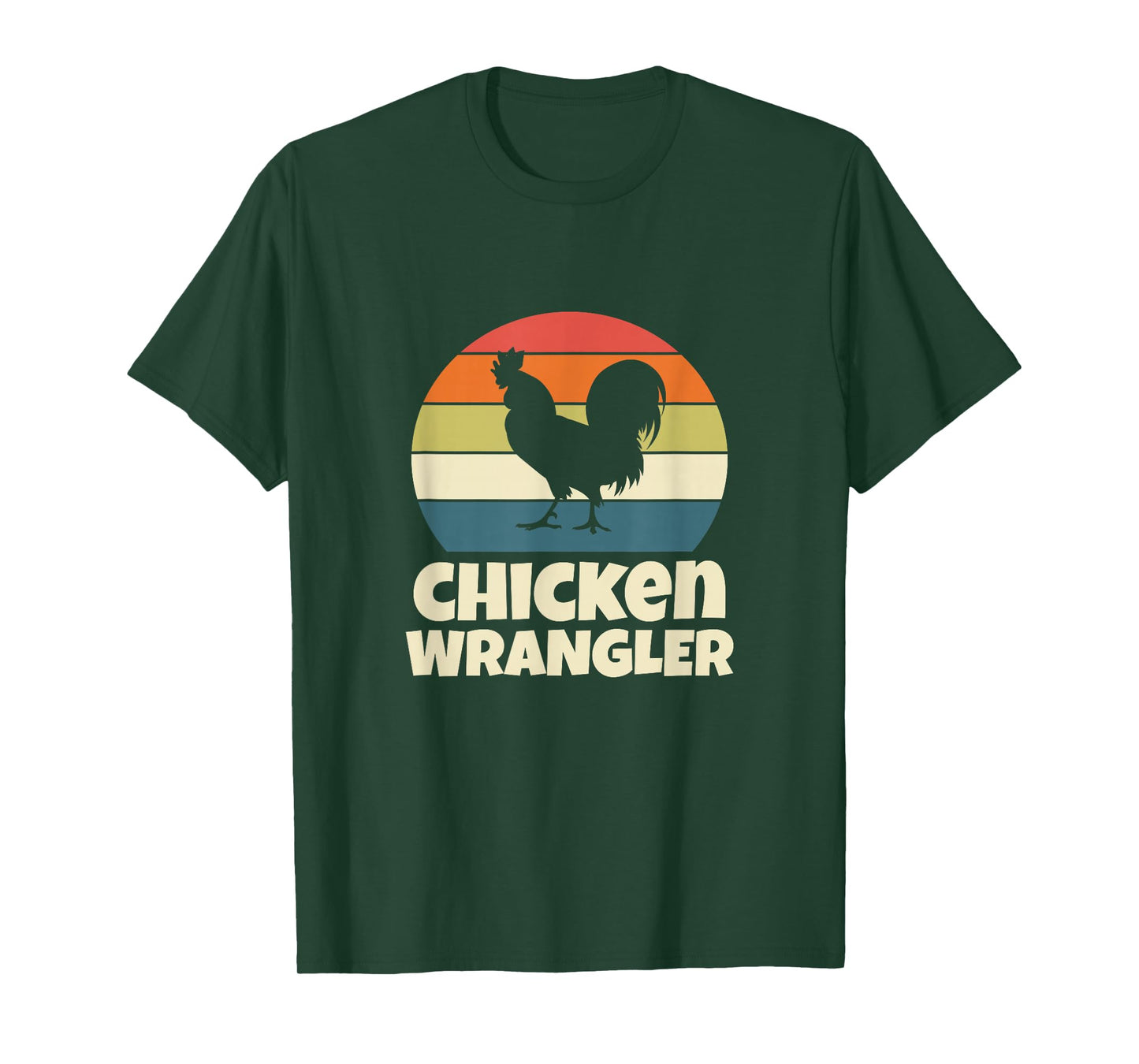 Chicken Wrangler Farmer Rooster Farming Retro Vintage T-Shirt