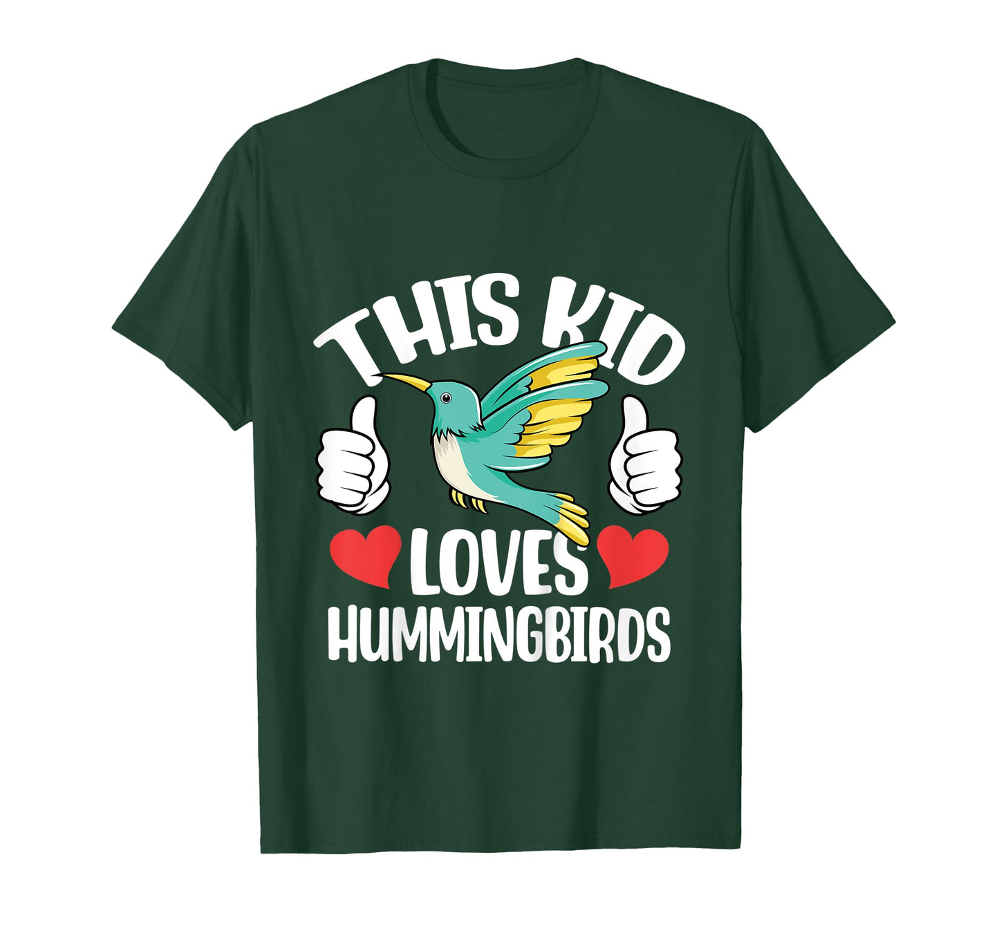 Kids This Kid Loves Hummingbird Lover Toddlers Boys Girls Graphic T-Shirt