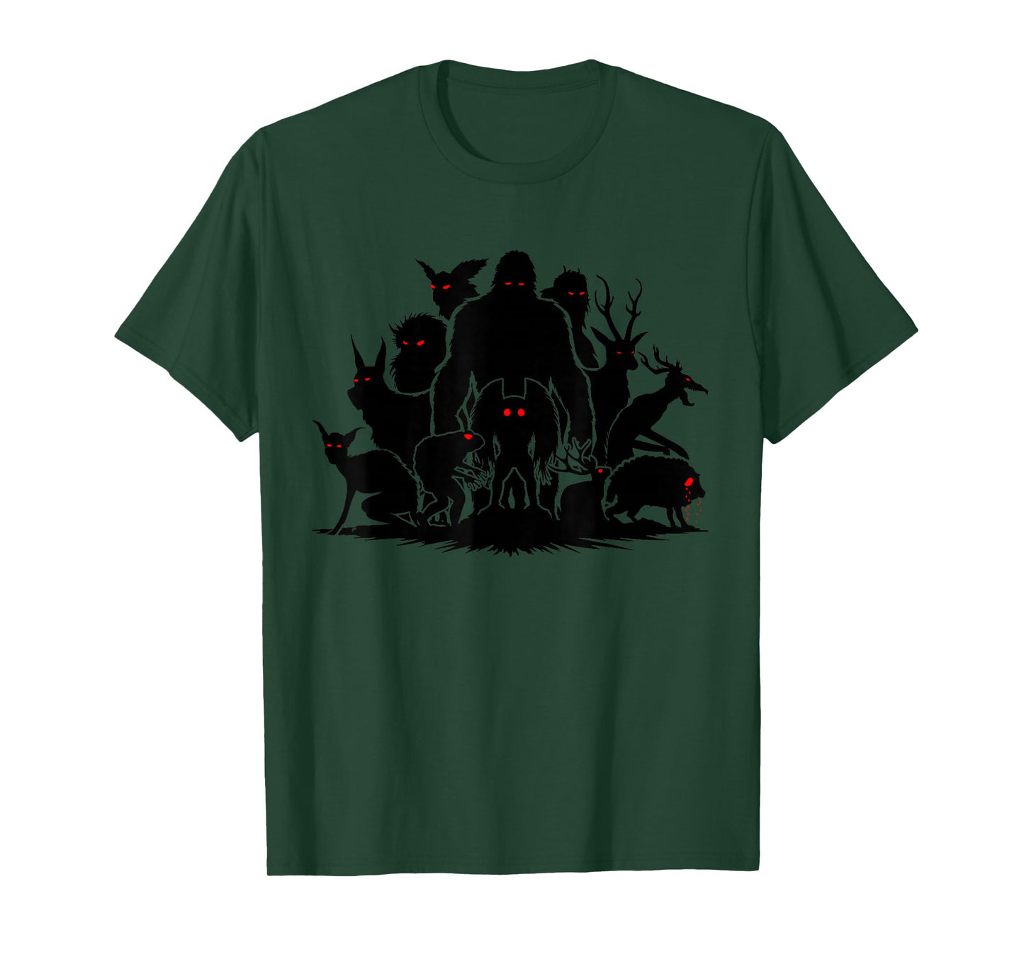 Funny Cryptid Monsters Bigfoot Mothman Wendigo Cryptozoology T-Shirt