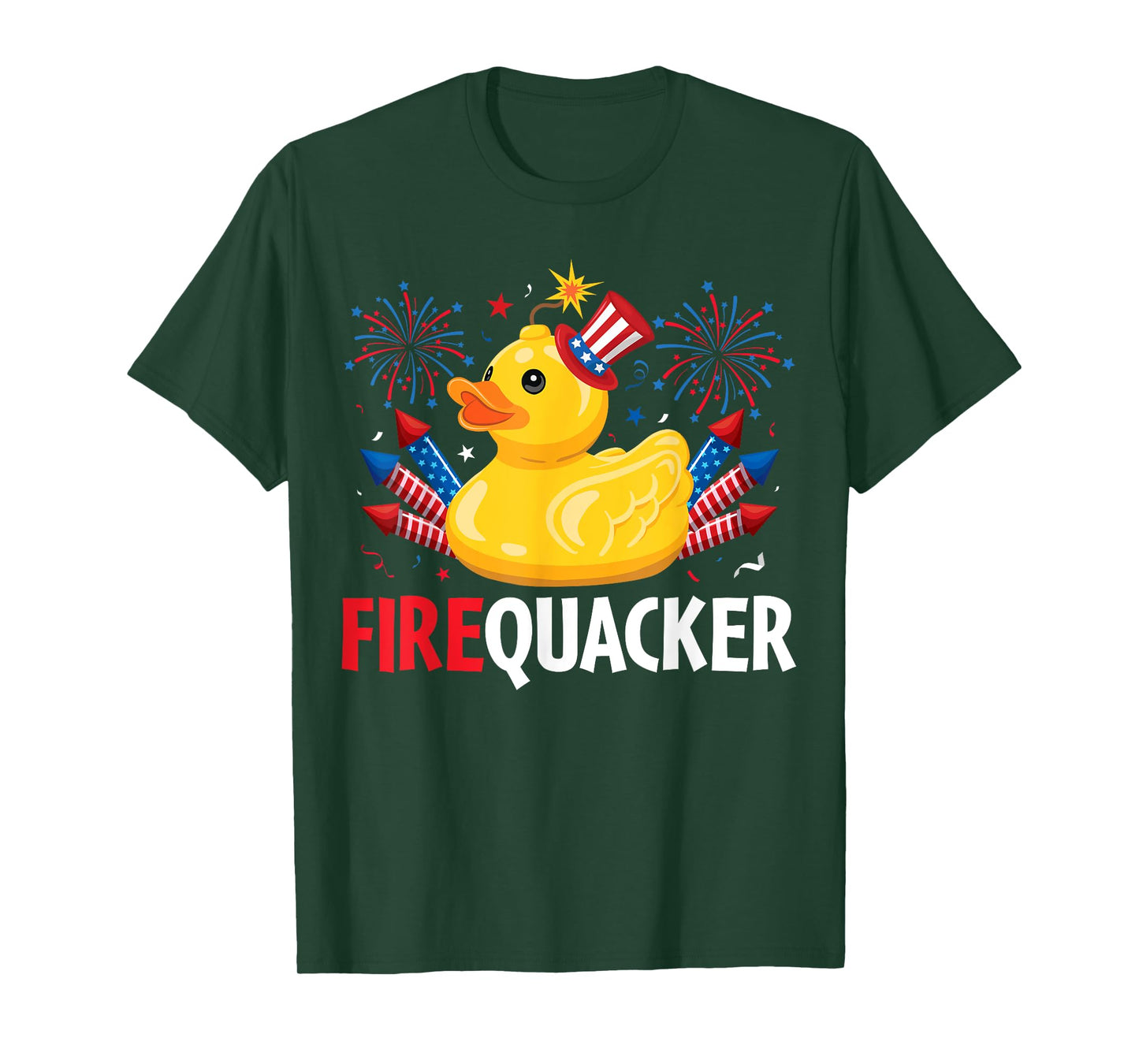 Funny Firecracker Duck 4th of July T-Shirt