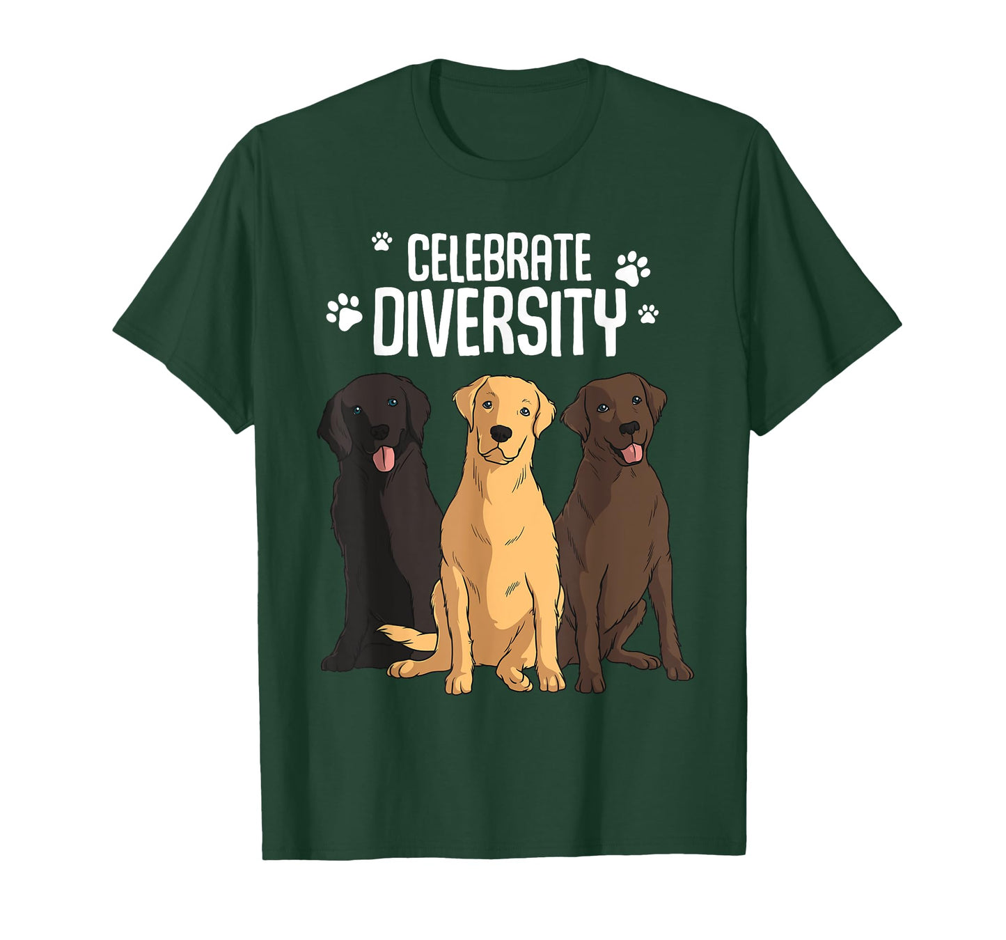 Funny Labrador Retriever Gift Men Women Celebrate Diversity T-Shirt