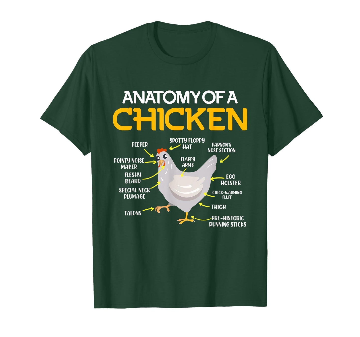 Anatomy of a Chicken Farmers Chicken Coop T-Shirt