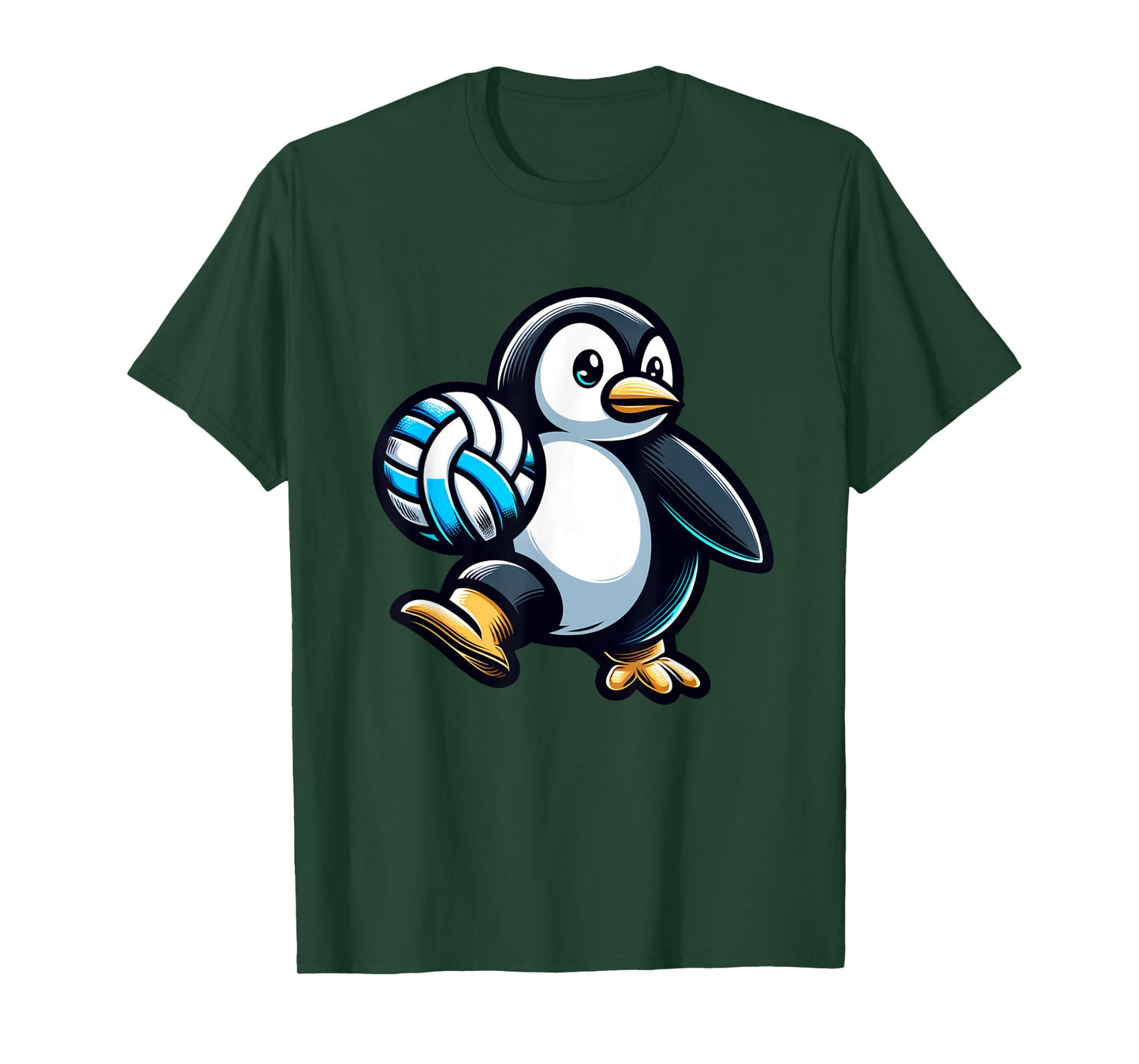 Adorable Penguin Volleyball Design Fun T-Shirt