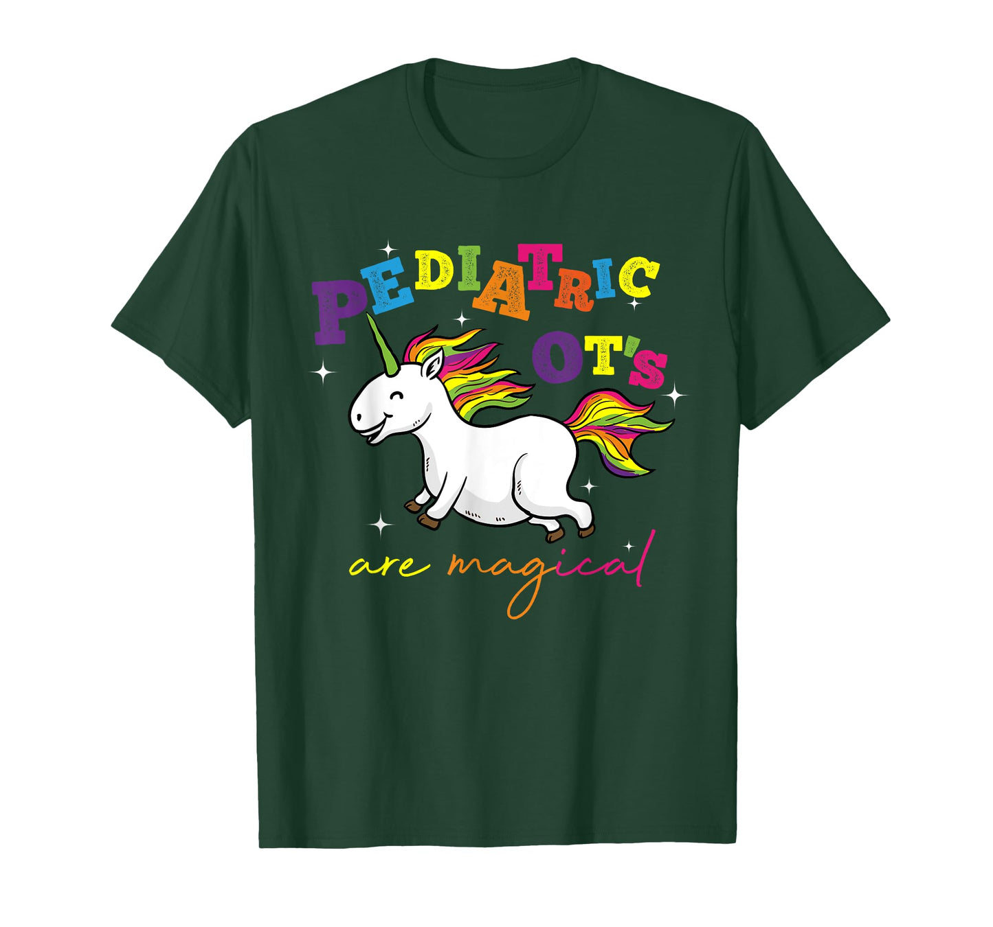 Cute Rainbow Unicorn Pediatric OT Occupational Therapy Gift T-Shirt