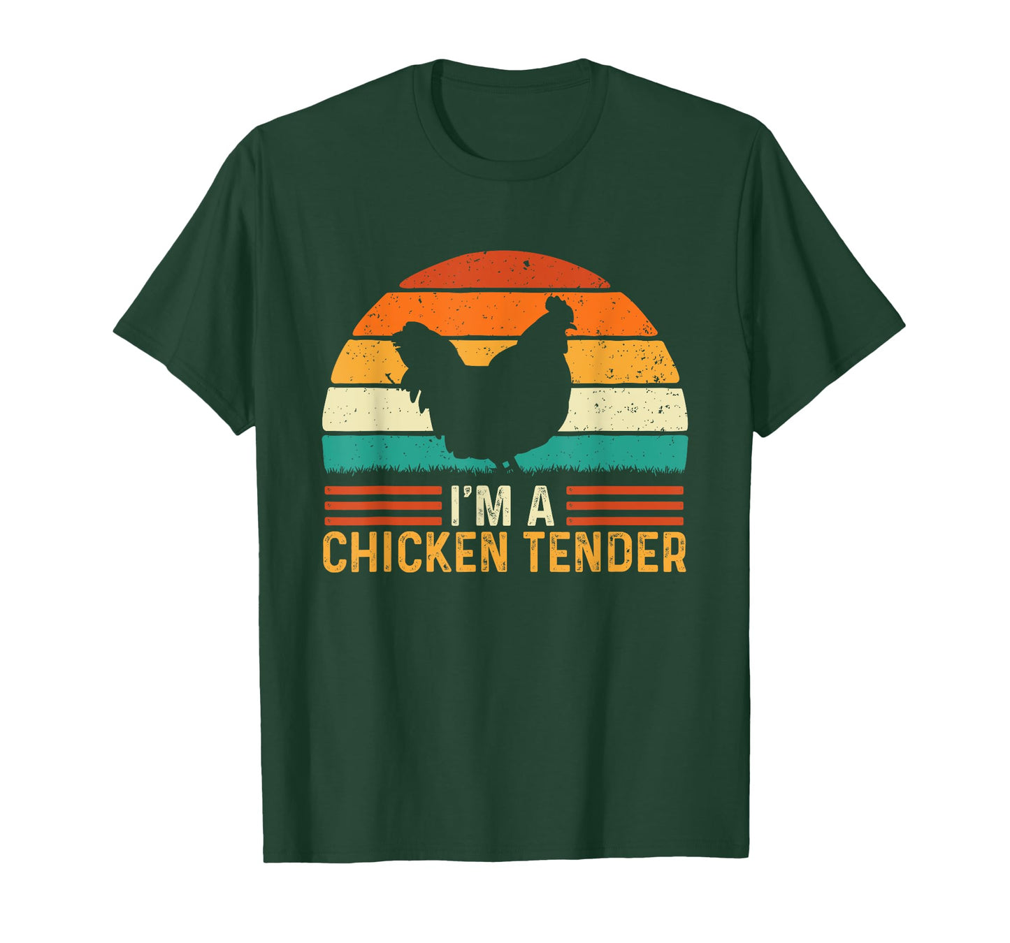 I'm A Chicken Tender - Retro Vintage Farmer Rancher Chickens T-Shirt