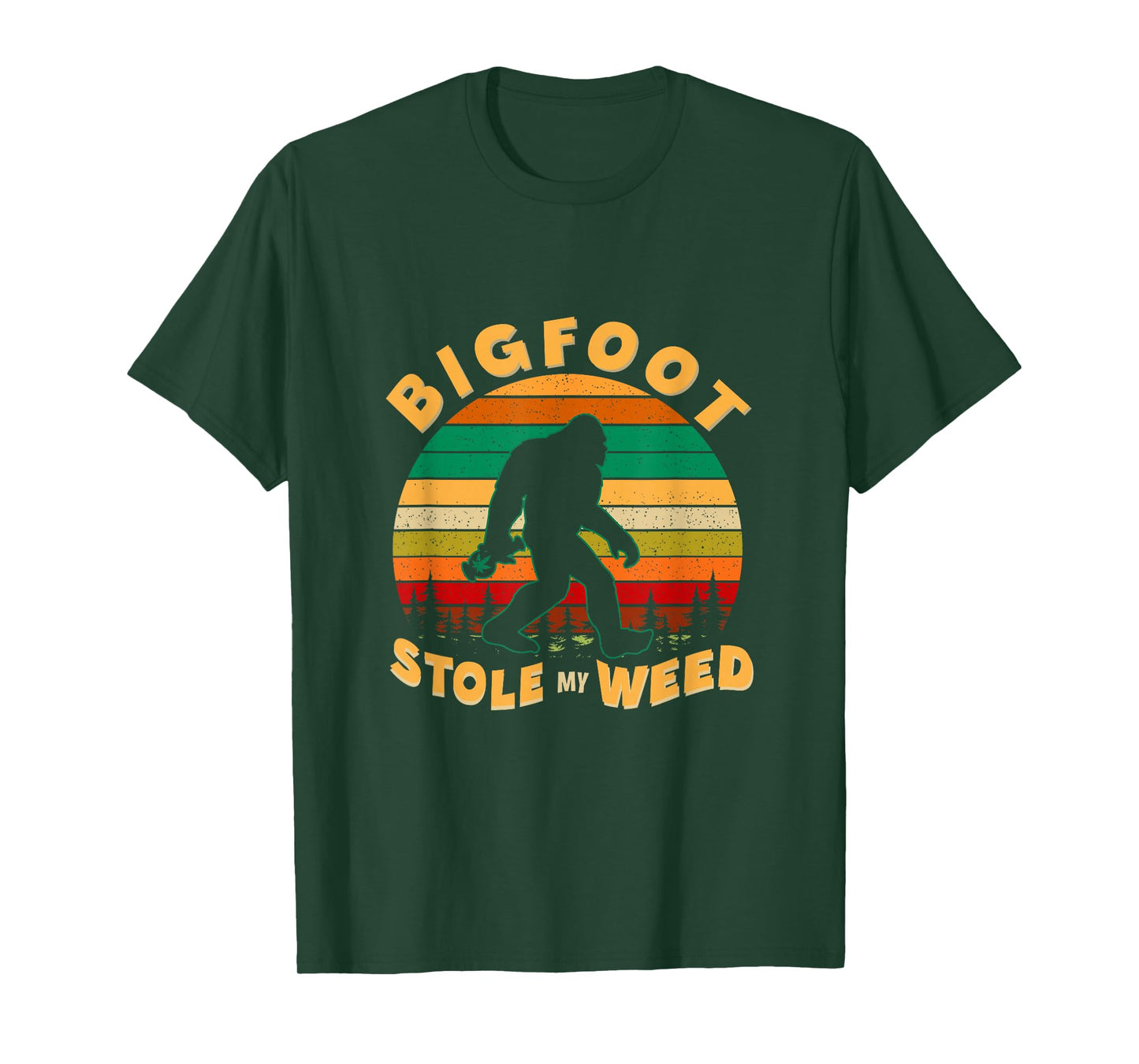 Vintage Bigfoot Stole My Weed Funny 420 Marijuana Men T-Shirt