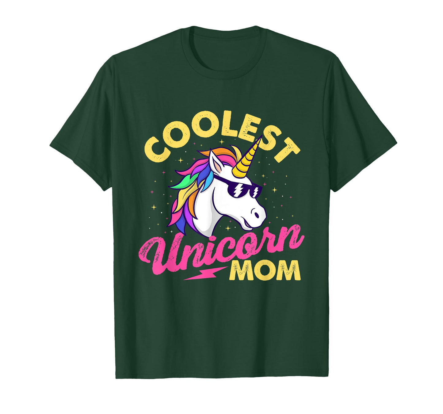 Coolest Unicorn Mom - Mystical Creature Rainbow Unicorn T-Shirt