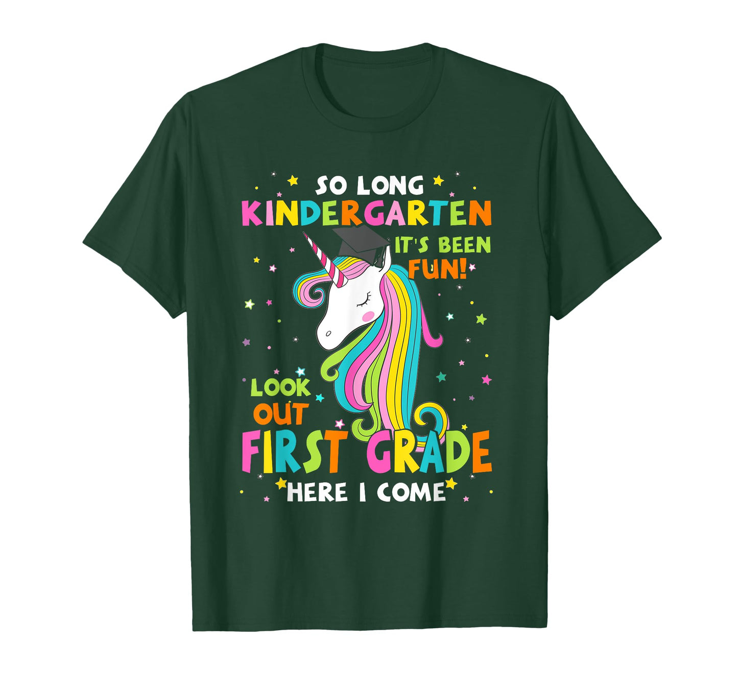 So Long Kindergarten 1st Grade Here I Come Graduation Girls T-Shirt