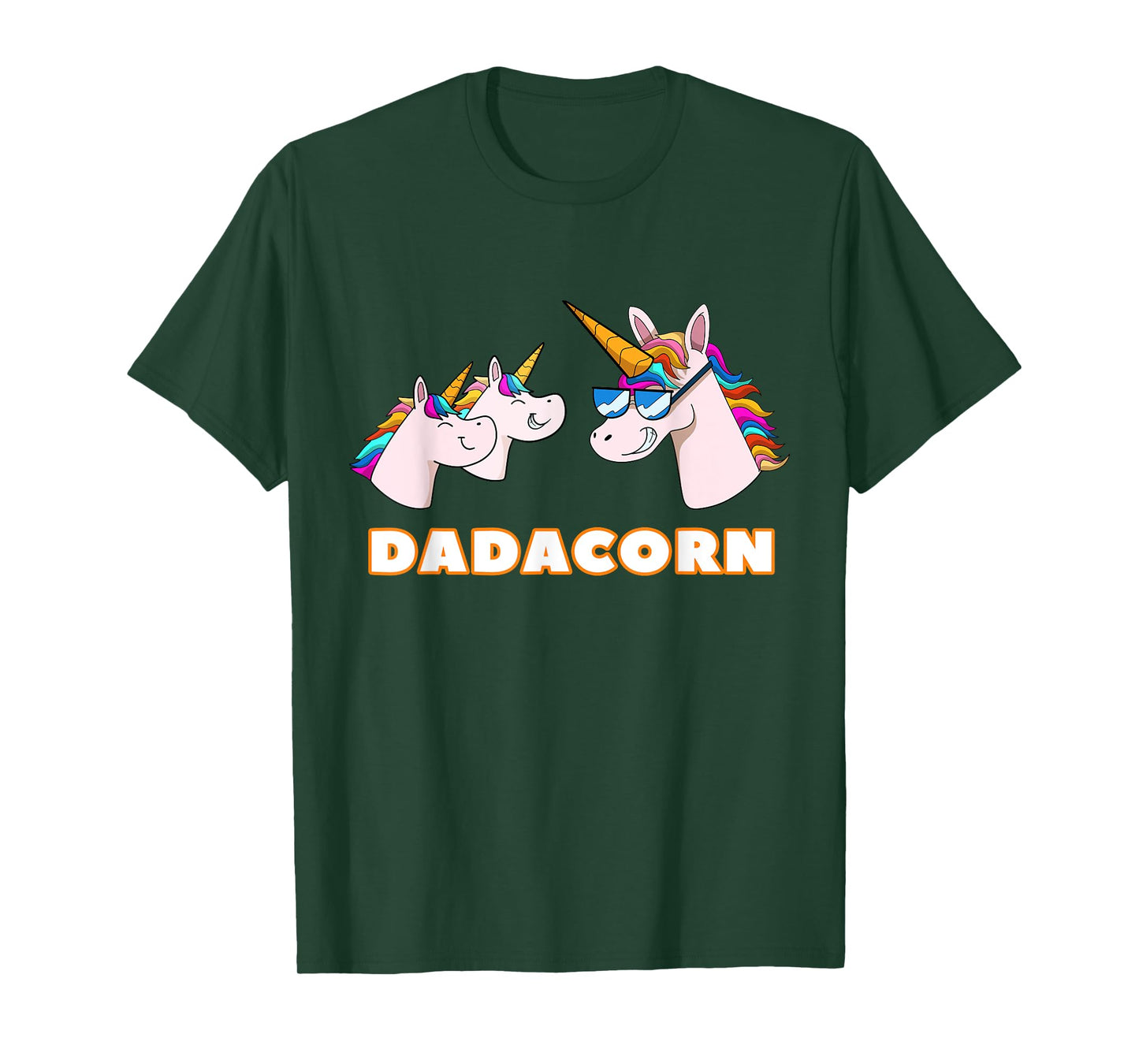 Dadacorn Daddy Unicorn 2 Children Father's Day Dad T-Shirt