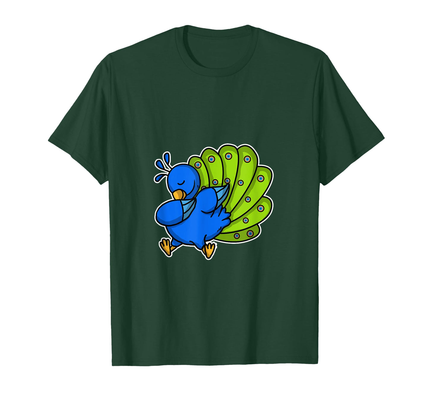 Funny Dabbing Peacock Gift Colourful Bird Dab Dance T-Shirt