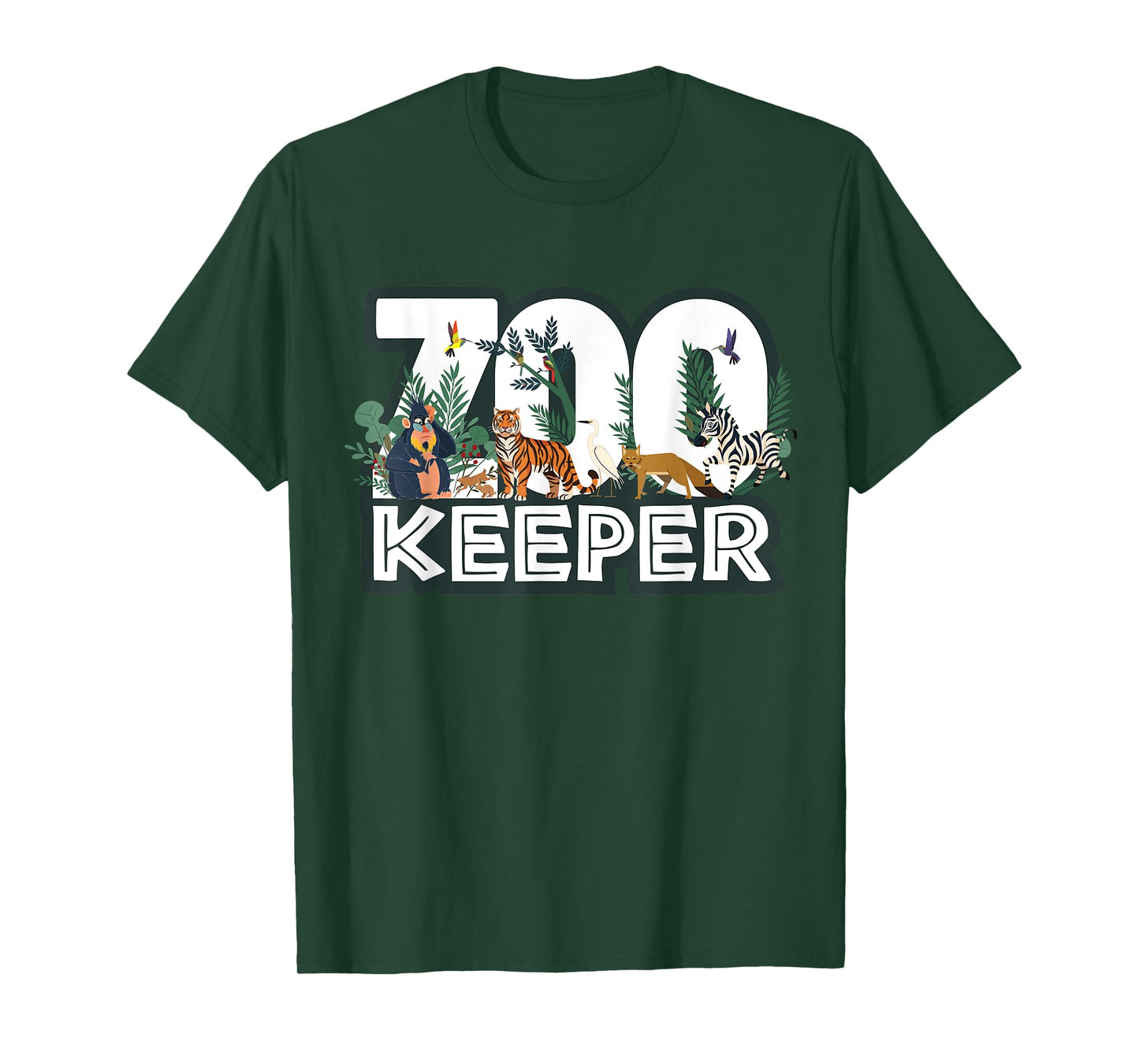 Zookeeper Wild woods jungle Tropical Forest Animals Theme T-Shirt