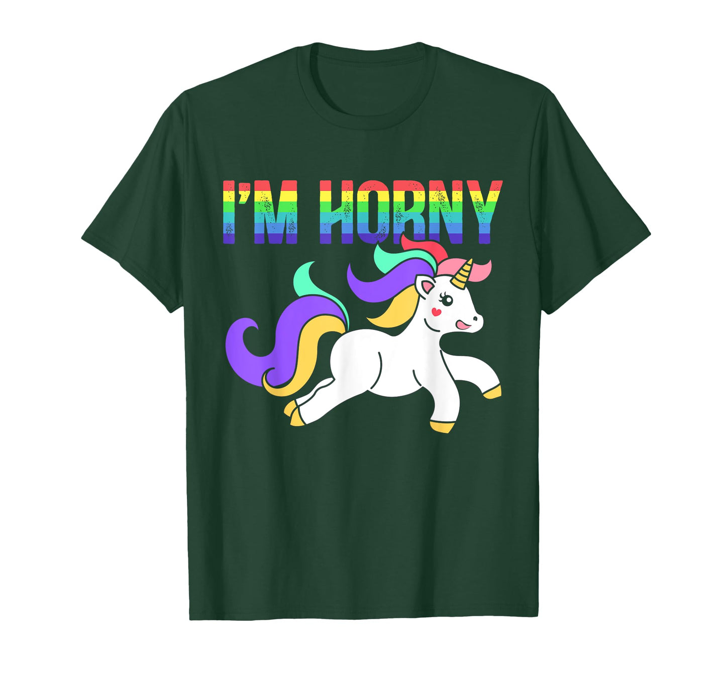 Ich bin geil Cheeky Adult Humour Rainbow Myth T-Shirt
