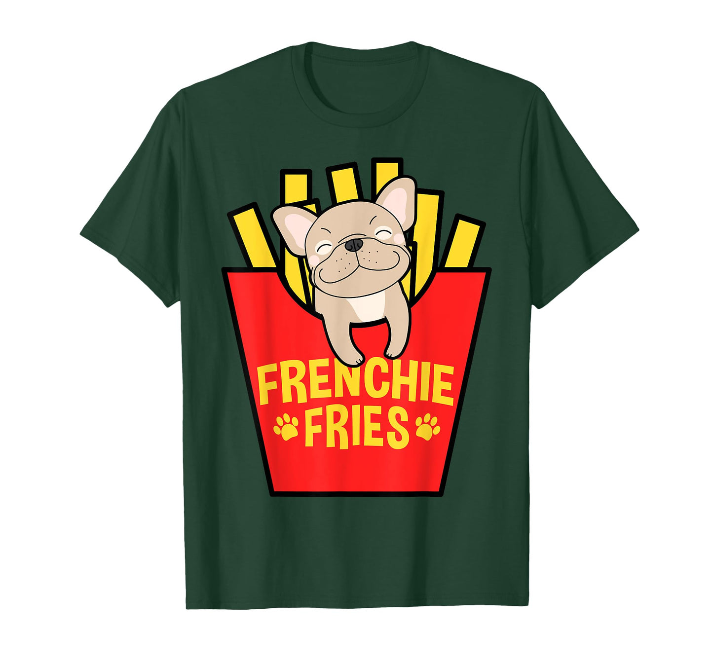French Bulldog Frenchie Fries Mom Dad T-Shirt