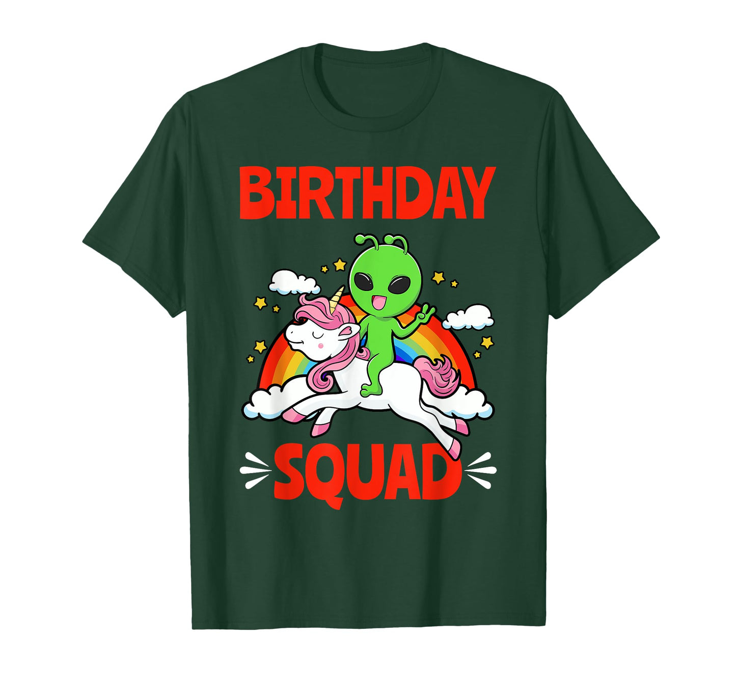 Birthday Alien Rainbow Unicorn Exobiology Astrobiology T-Shirt