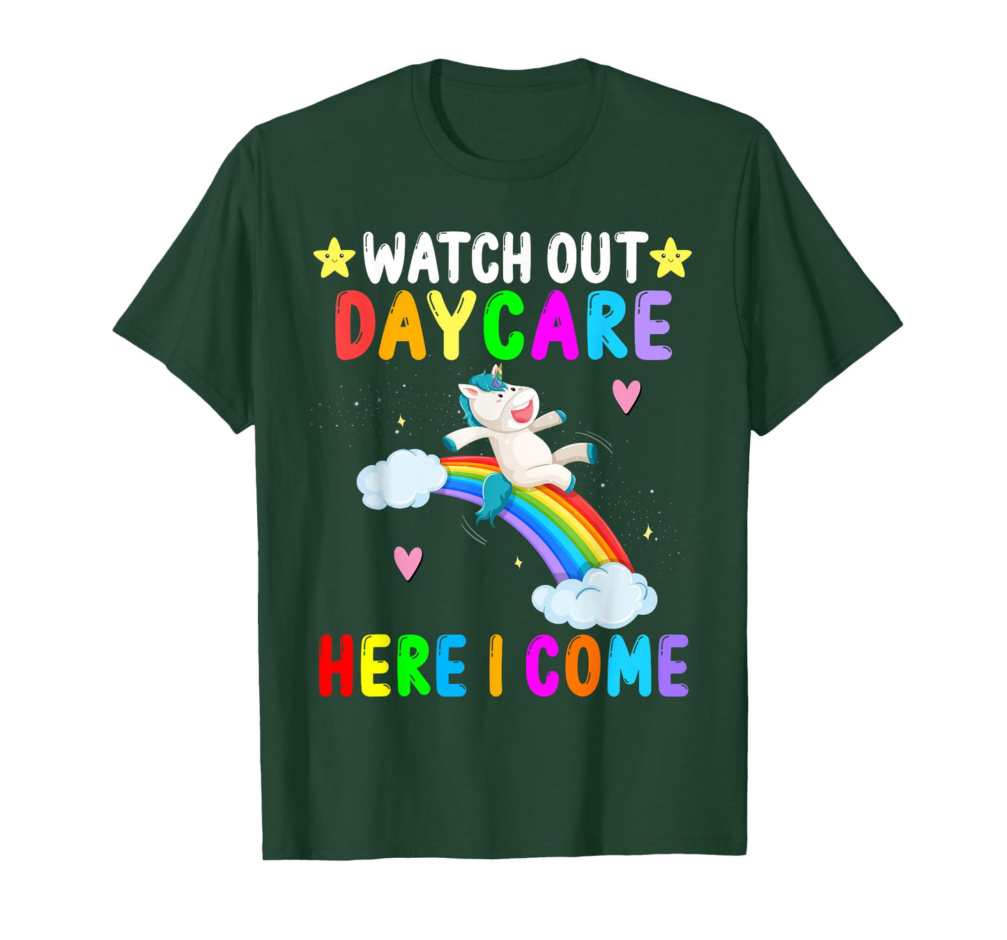 Watch Out Daycare Here I Come Unicorn First Day of School T-Shirt