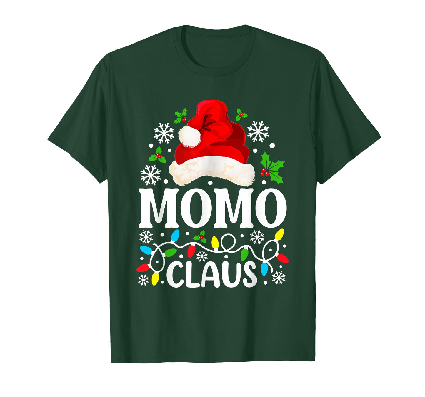 Momo Claus Funny Christmas Family Matching Grandma T-Shirt