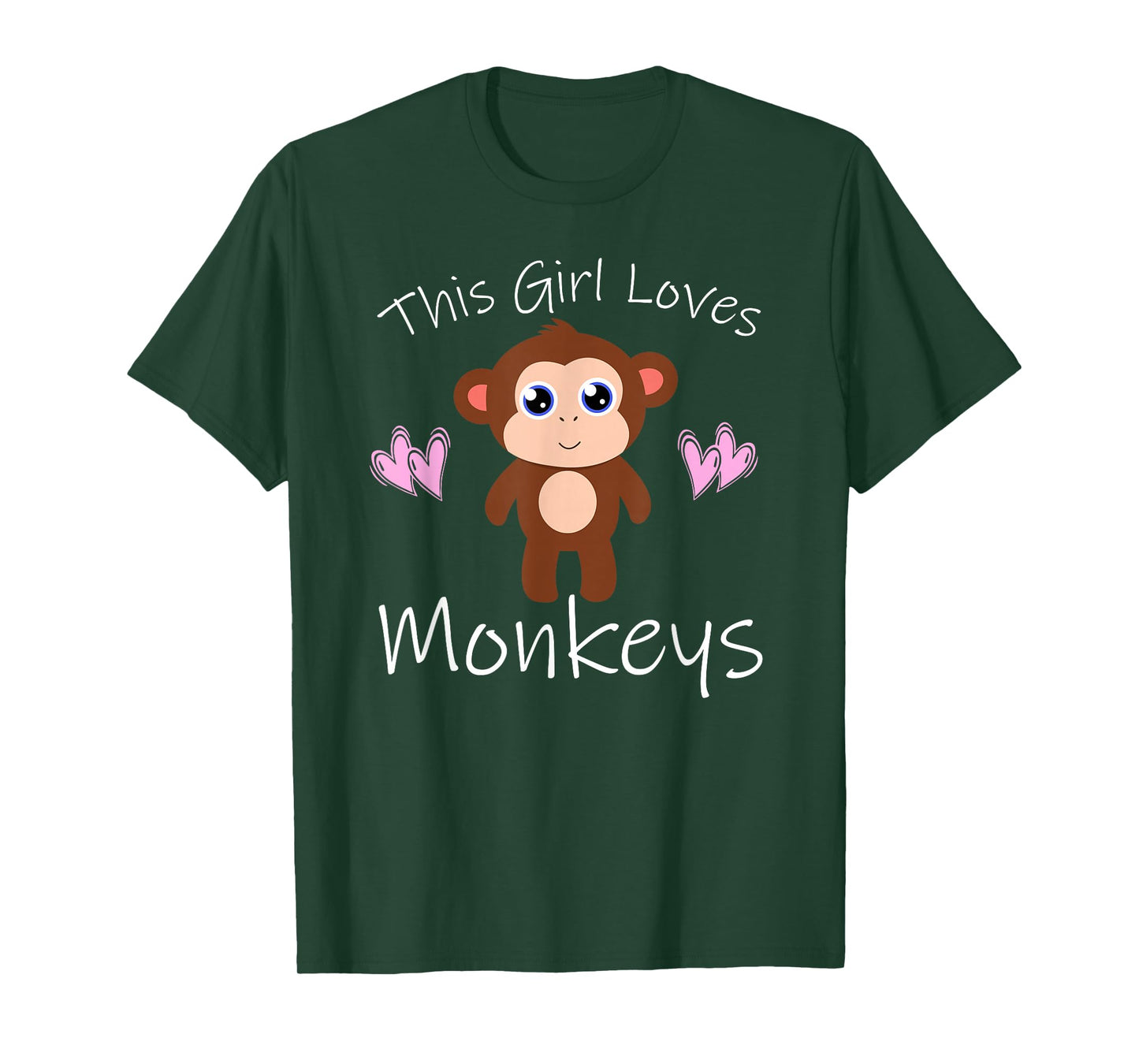 Monkey T-Shirt THIS GIRL LOVES MONKEYS Cute Kids Mom Gift T-Shirt