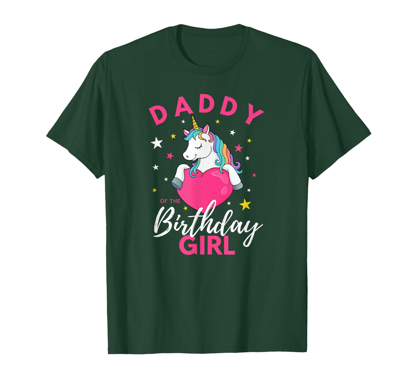 Daddy Of The Birthday Girl Unicorn T-Shirt