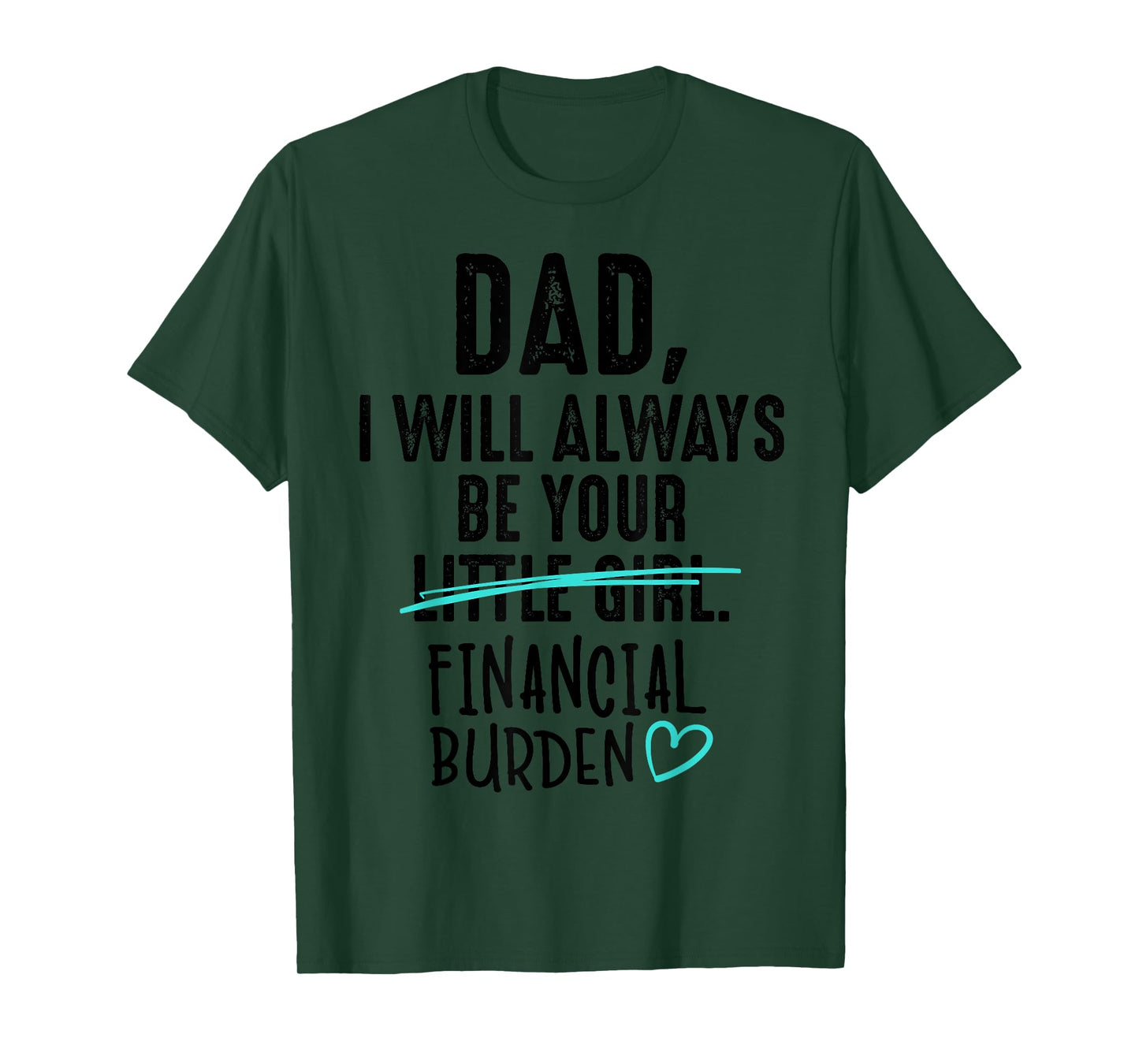 Dad I Will Always Be Your Little Girl Financial Burden Gift T-Shirt