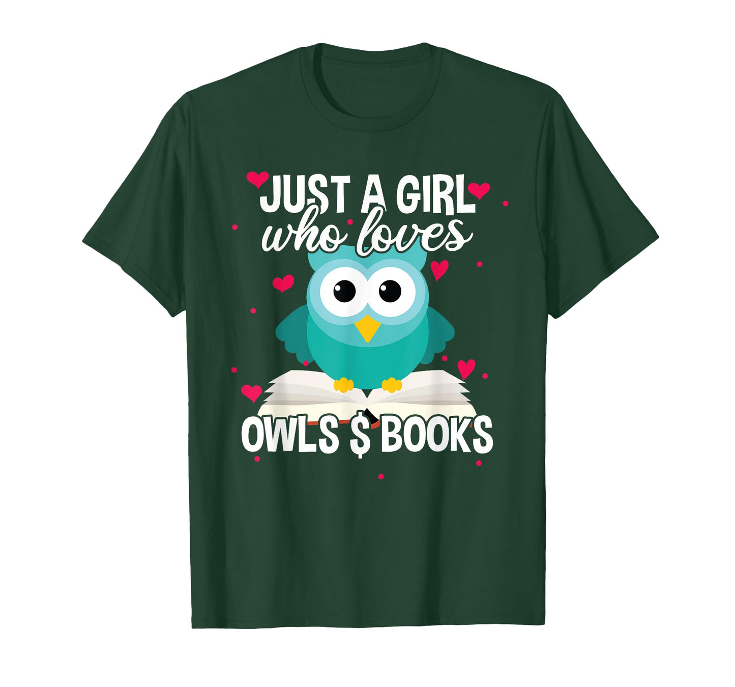 Just A Girl Who Loves Owls And Books, Cute Bookworm T-Shirt