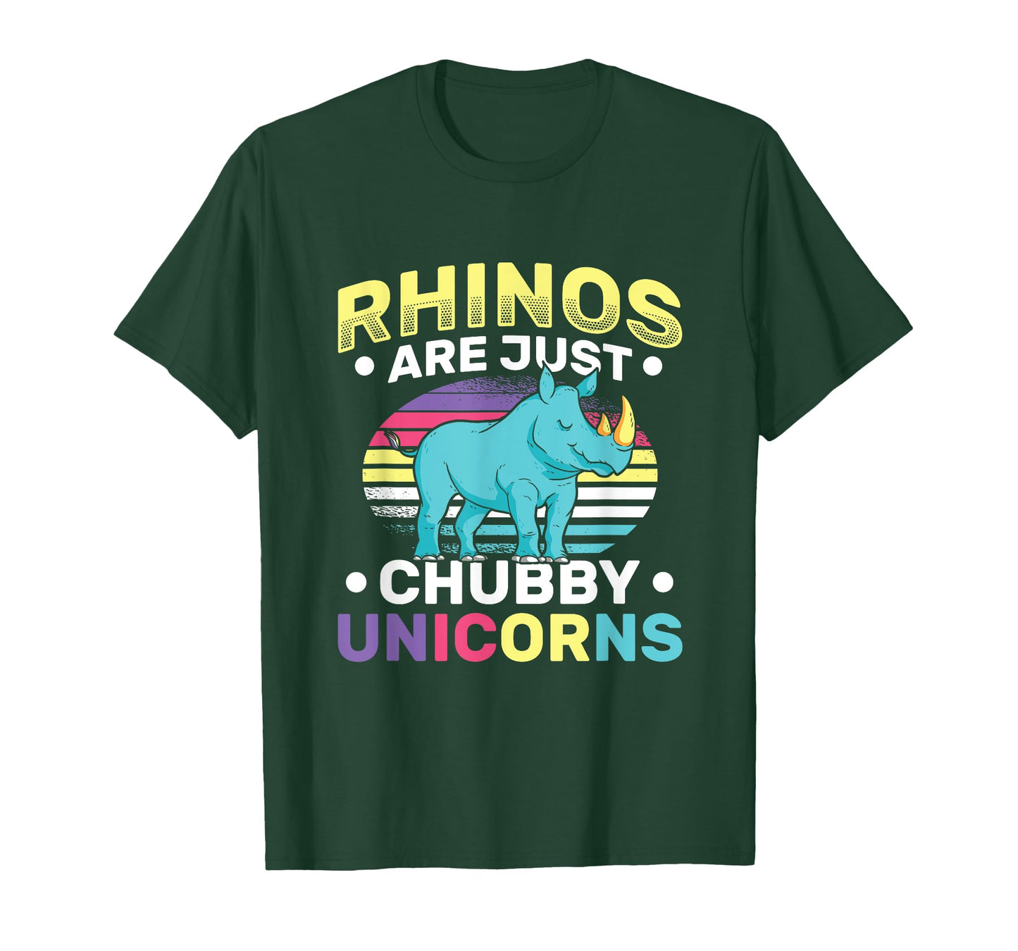 Funny Rhinos Are Just Chubby Unicorn Joke T-Shirt