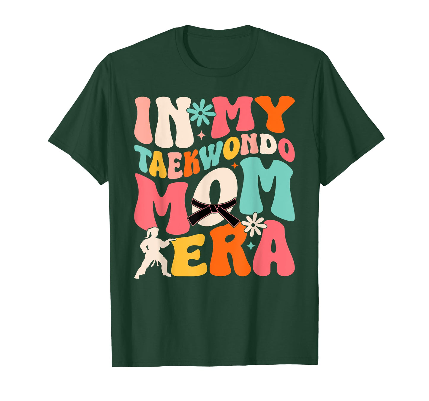 Martial Arts Kickboxing Mom Sparring in My Taekwondo Mom Era T-Shirt