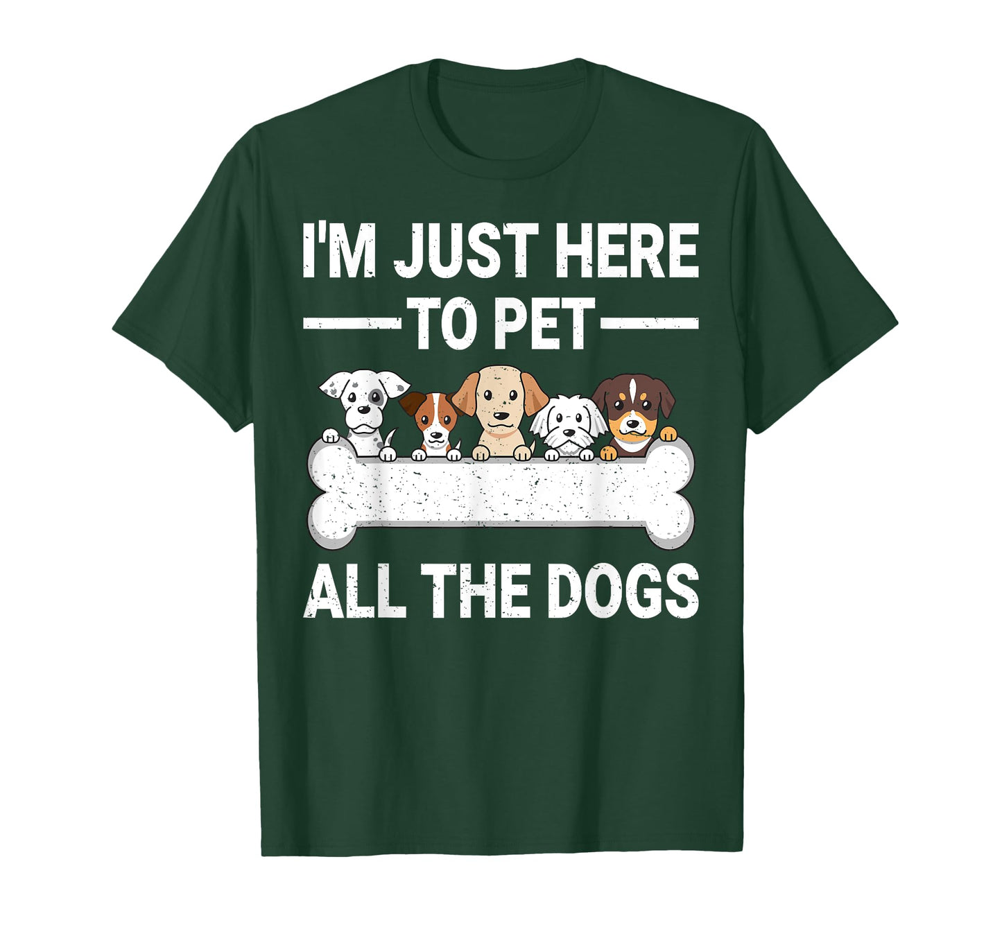 I'm Just Here To Pet All The Dogs Shirt Cute Dog Lover Gifts T-Shirt for Men Women Kids