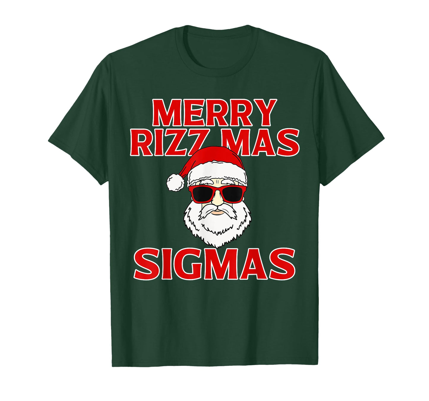 Merry Rizzmas School Funny Christmas Santa Claus Kids Teens T-Shirt