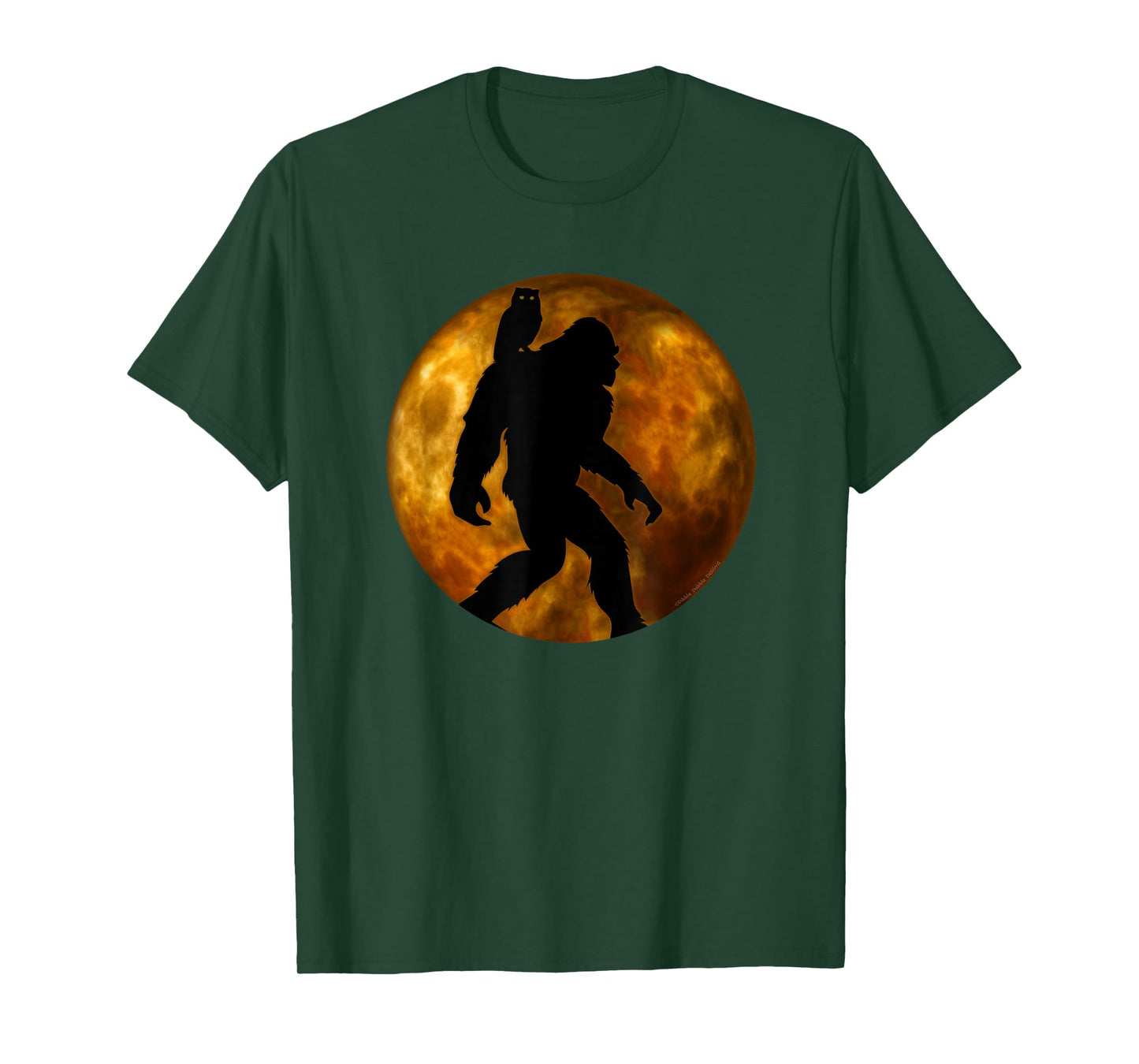 Cool Bigfoot Lovers Design with Full Moon - Bigfoot T-Shirt