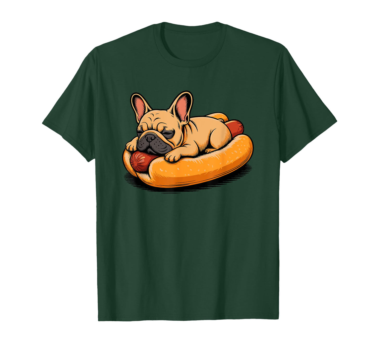 French Bulldog Hotdog Bun Frenchie Bulldogs T-Shirt