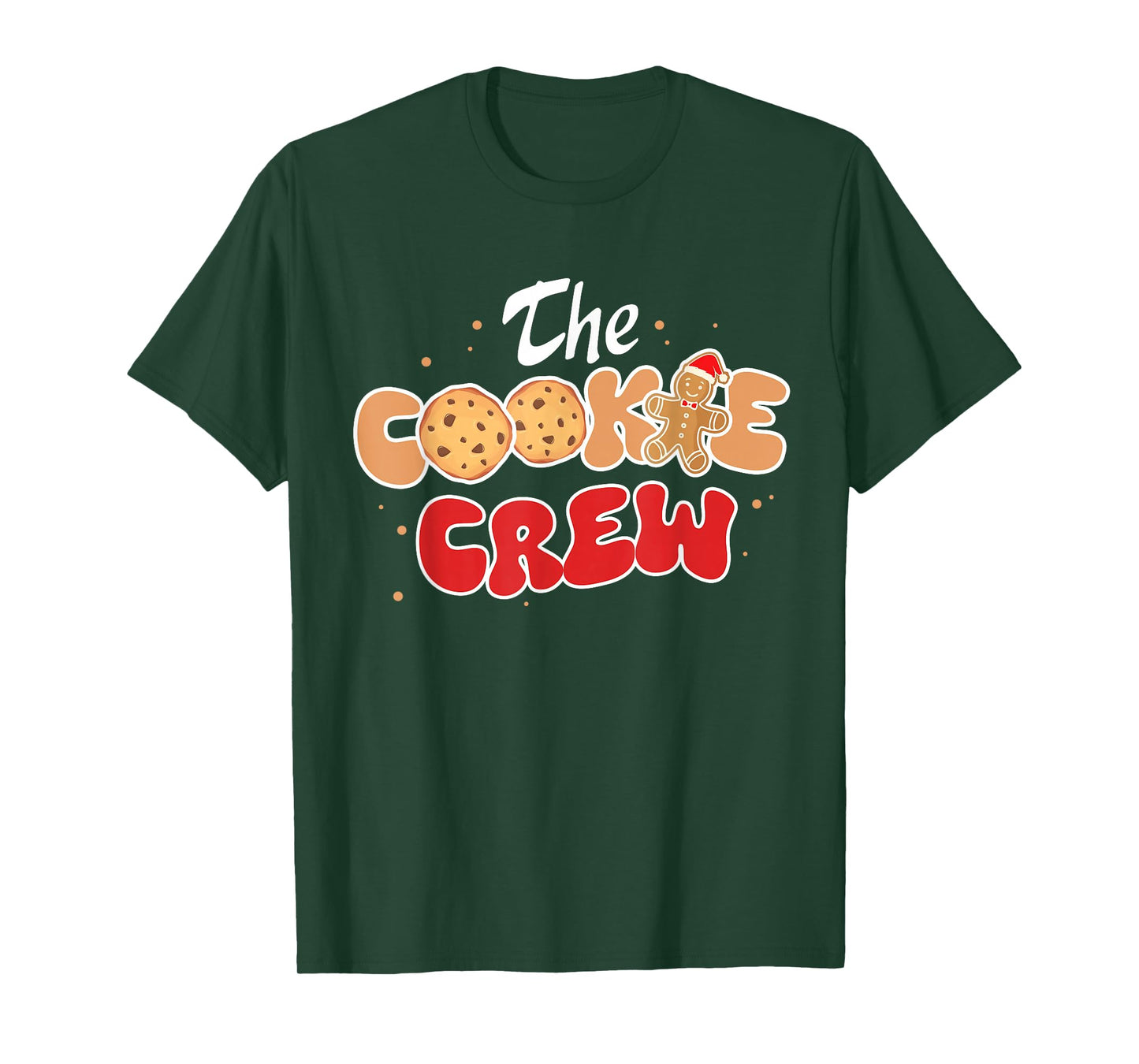 The Cookie Crew Christmas Gingerbread Man Cookie Baking Team T-Shirt