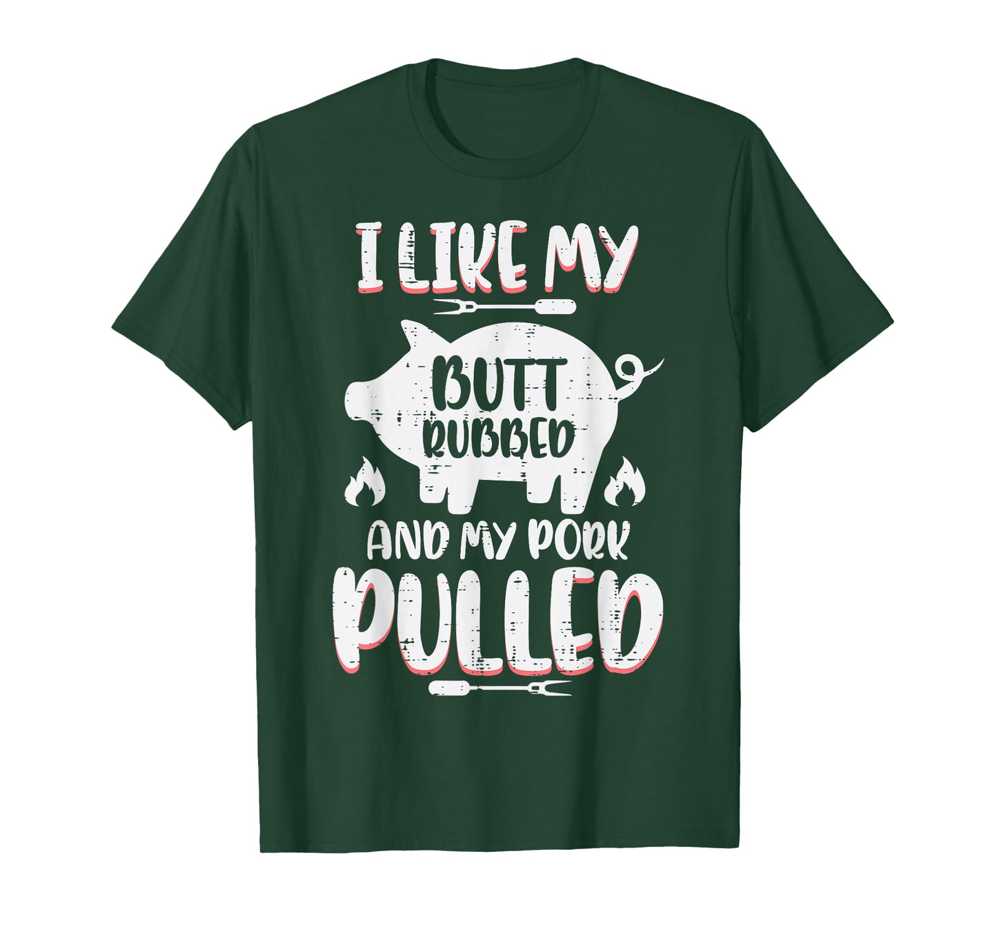 Bbq Pork Rubbed Pulled Funny Barbecue Pig Grill Men T-Shirt