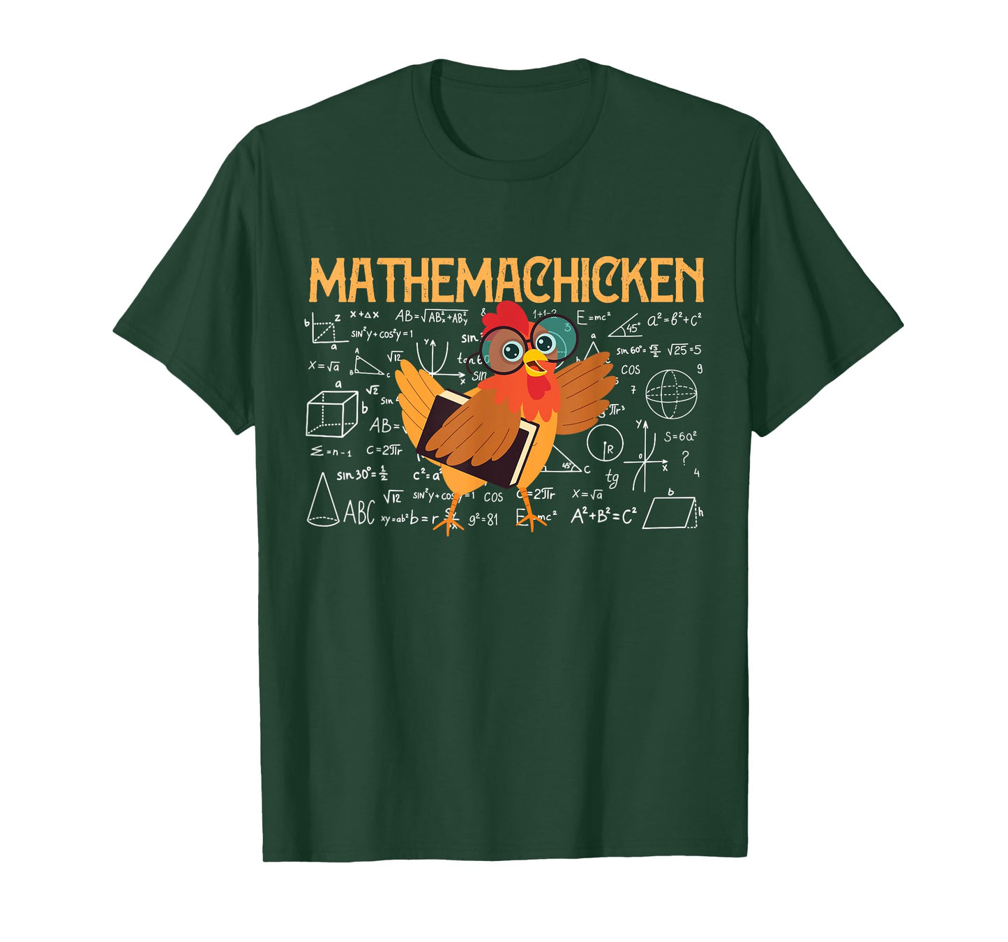 Math Nerd the Mathemachicken a Funny Math Teacher T-Shirt