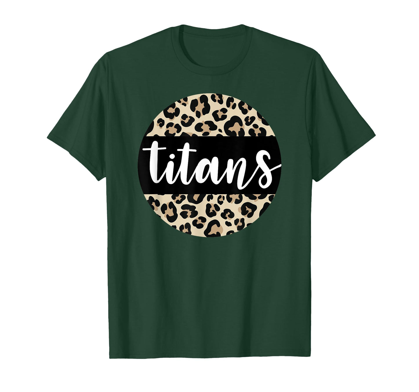 Leopard Print Titans Team Mascot School Spirit Game Night T-Shirt