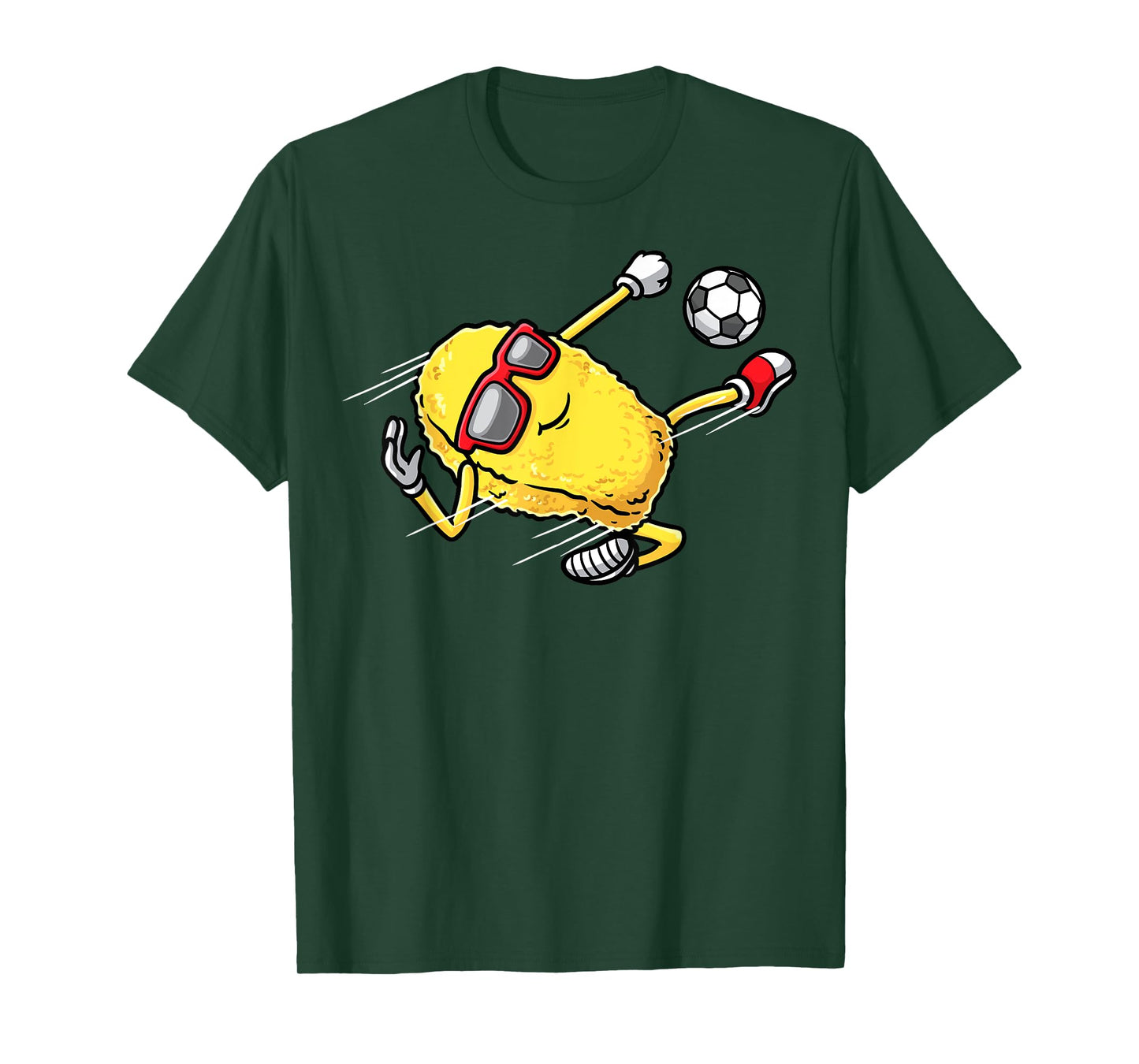 Soccer Player Chicken Nugget Playing Soccer Girls Boys T-Shirt