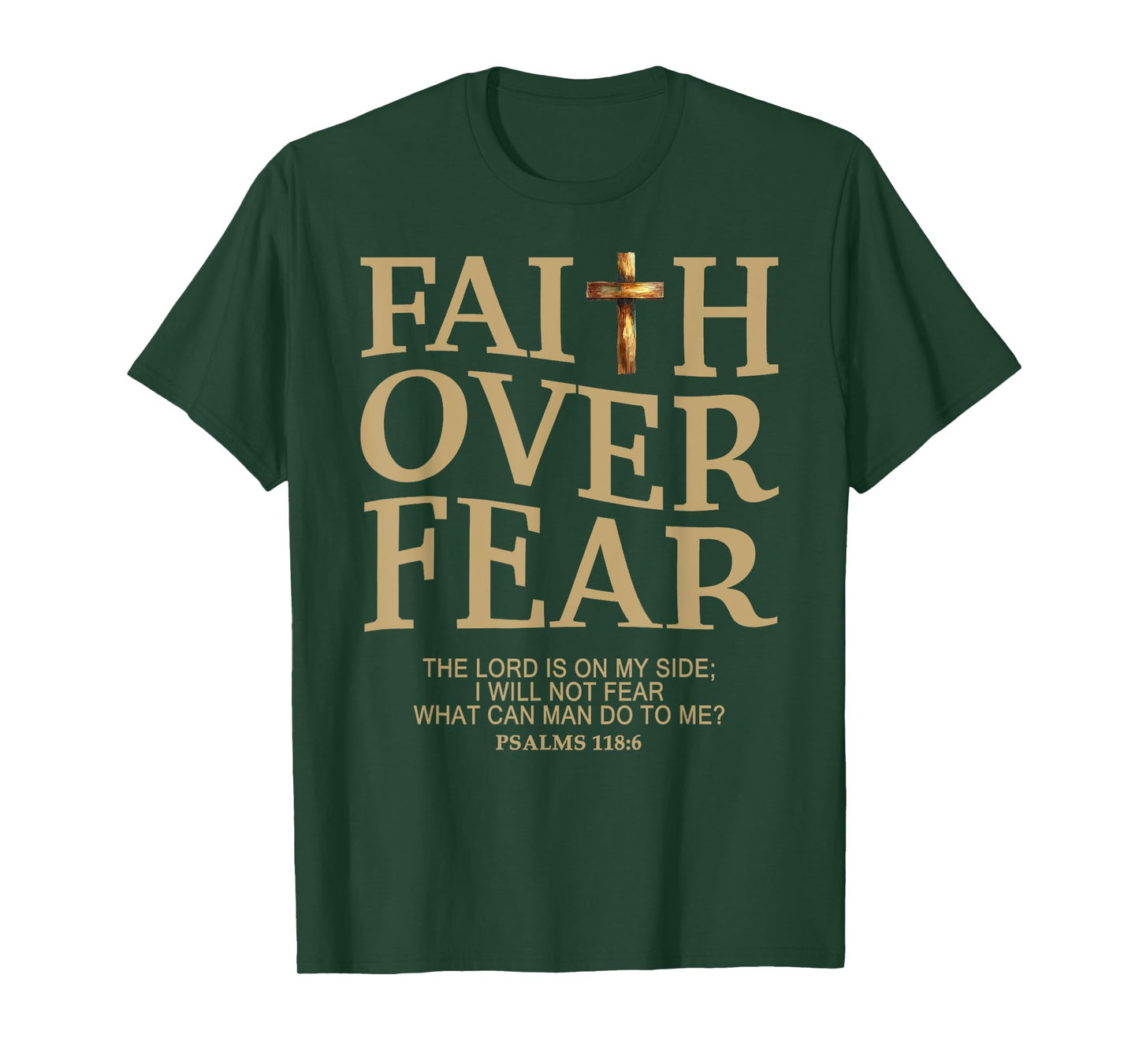 Faith Over Fear Shirt for Women Men with Inspirational Quote T-Shirt