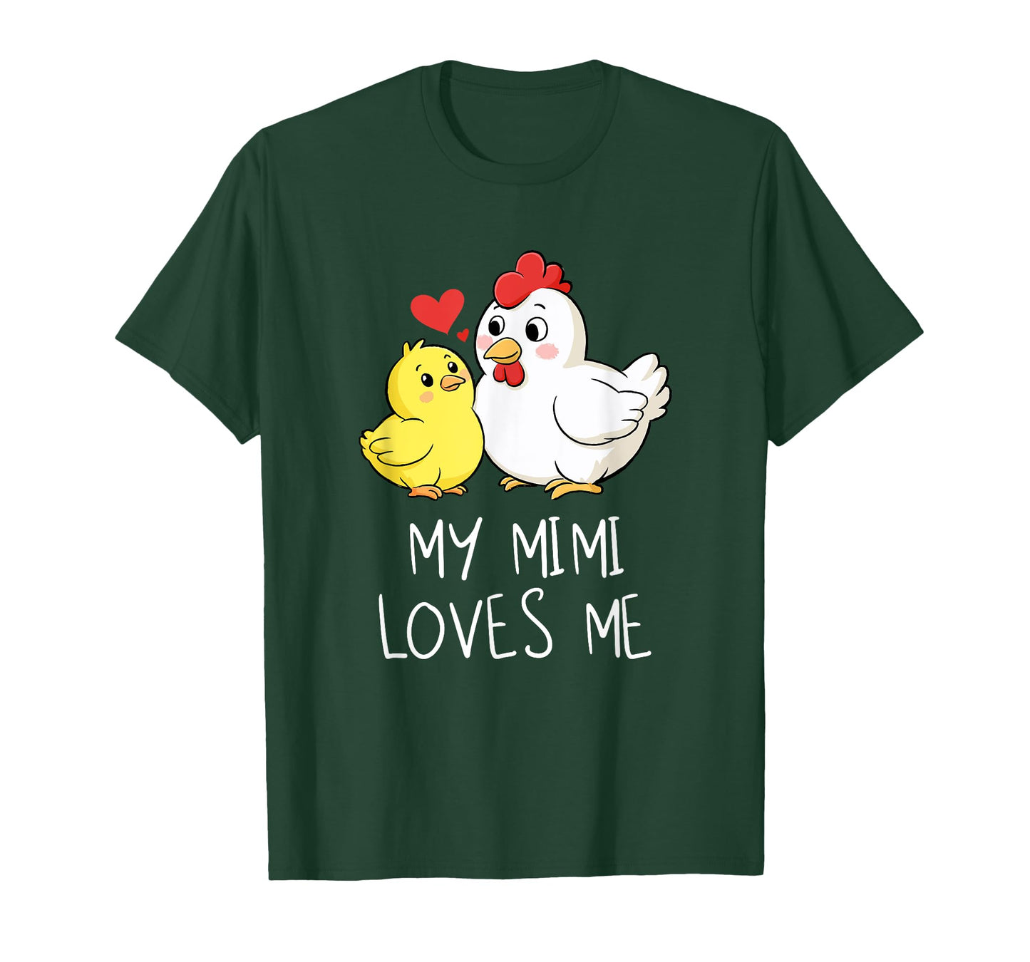 Cute Baby & Grandma My Mimi Loves Me Chicken & Chick T-Shirt