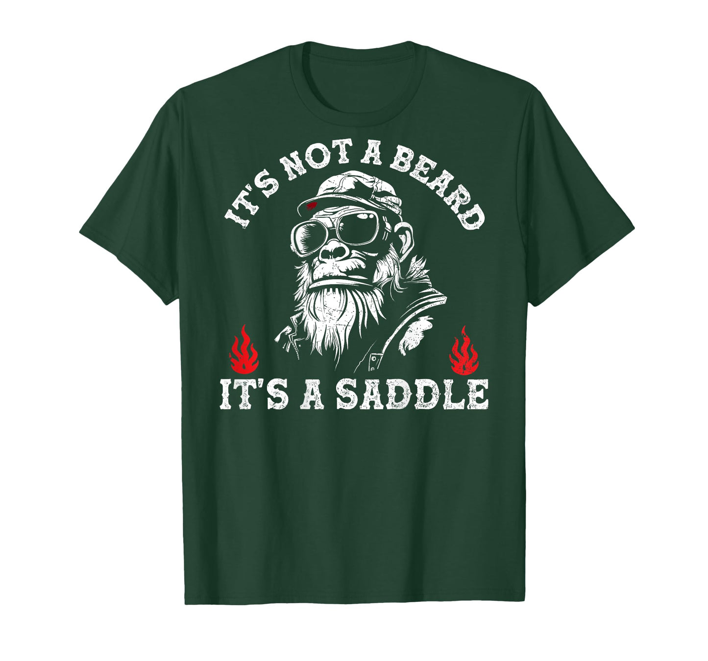 It's Not A Beard It's A Saddle Monkey Funny T-Shirt