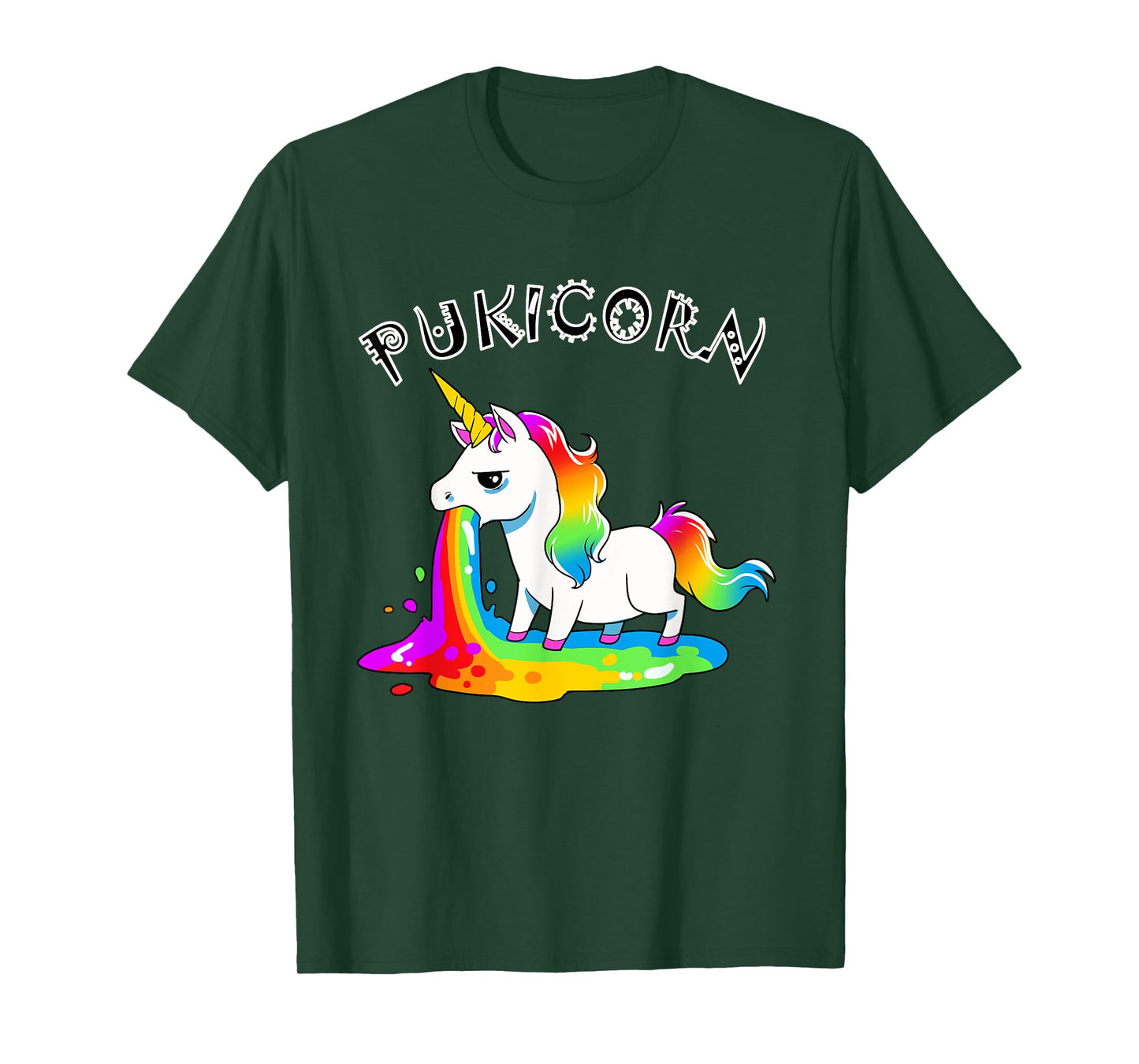Funny Pukicorn Puke Unicorn Hurl Barf Unicorns Rainbow Vomit T-Shirt