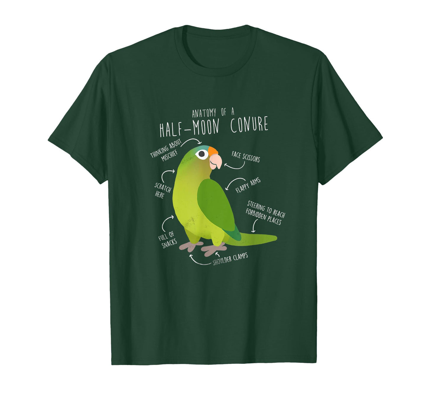 Half-Moon Conure For Parrot Parents and Bird Enthusiasts T-Shirt