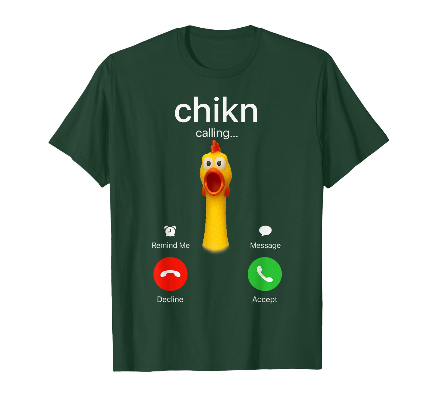 Funny Rubber Chicken Incoming Call Meme Graphic T-Shirt